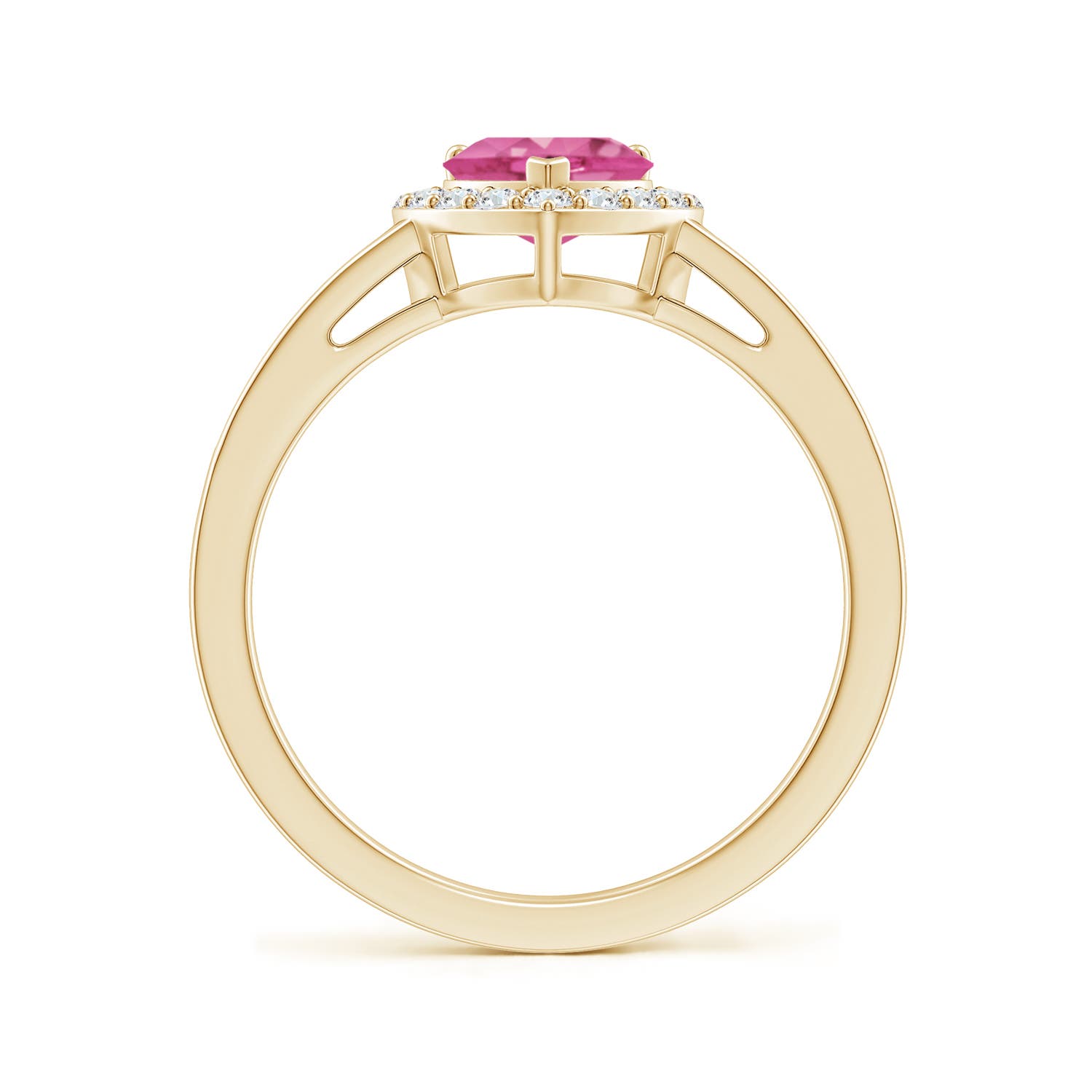 AAA - Pink Sapphire / 1.08 CT / 14 KT Yellow Gold