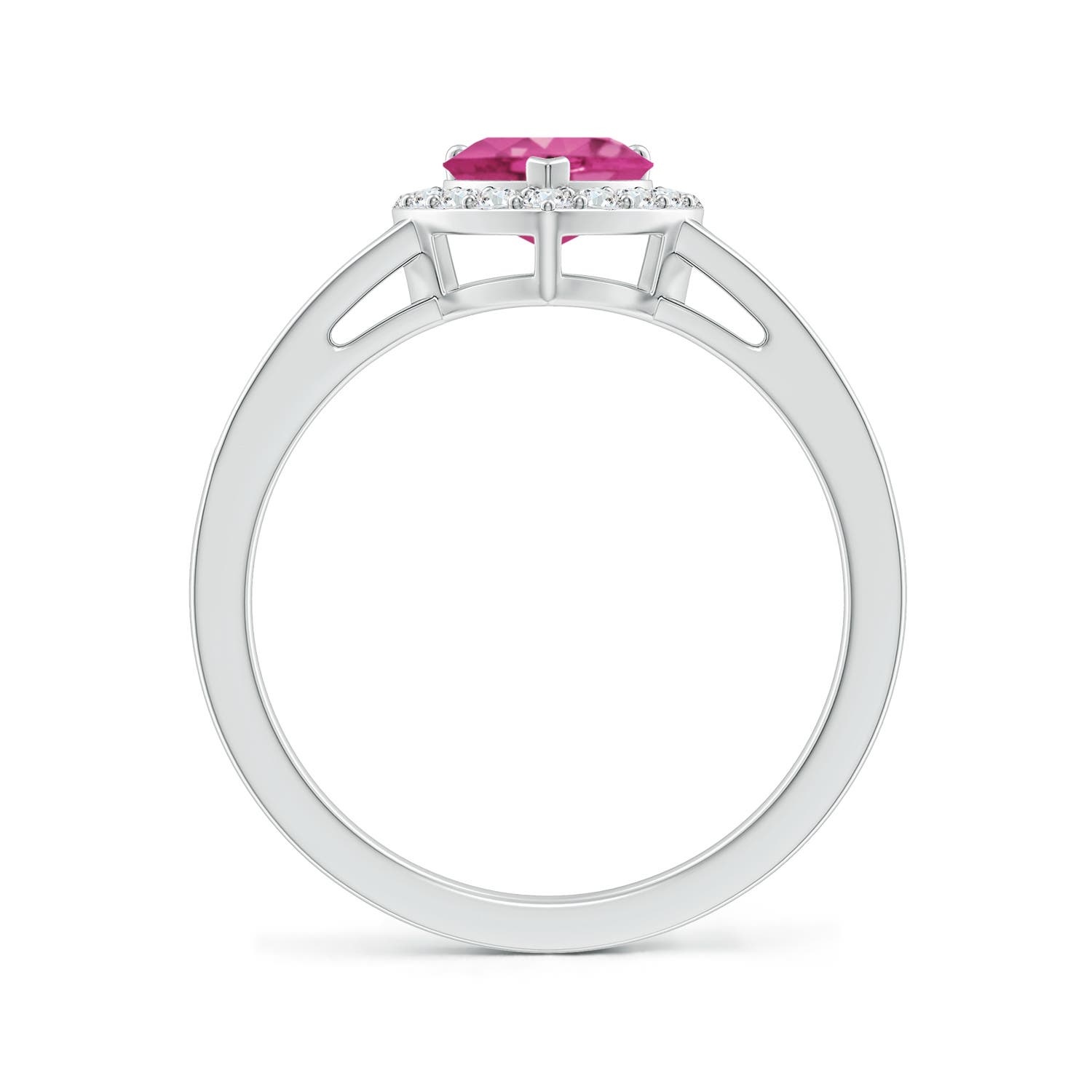 AAAA - Pink Sapphire / 1.08 CT / 14 KT White Gold