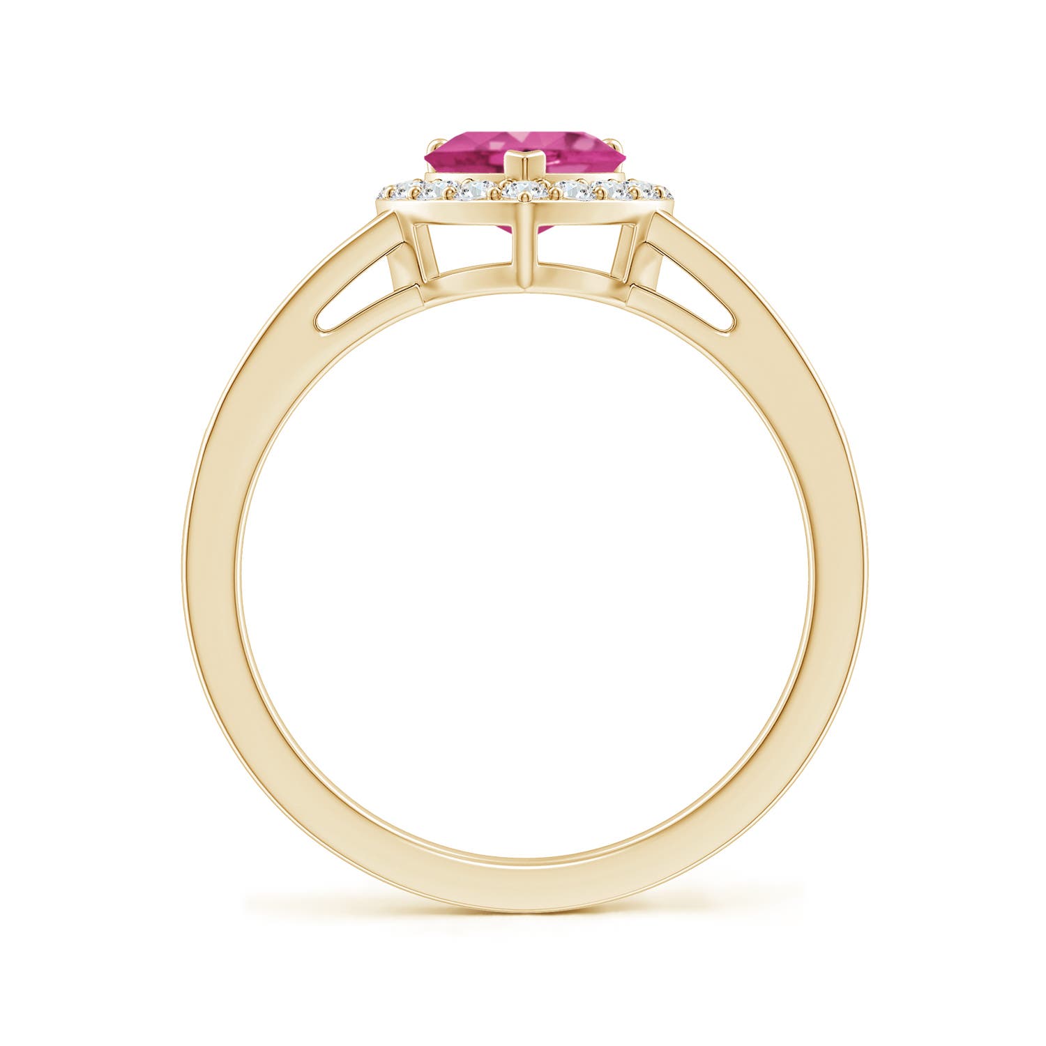 AAAA - Pink Sapphire / 1.08 CT / 14 KT Yellow Gold