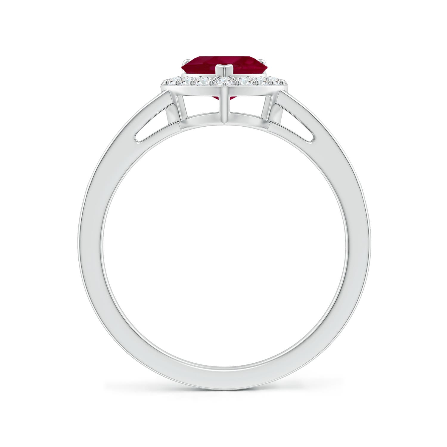 A - Ruby / 1.08 CT / 14 KT White Gold