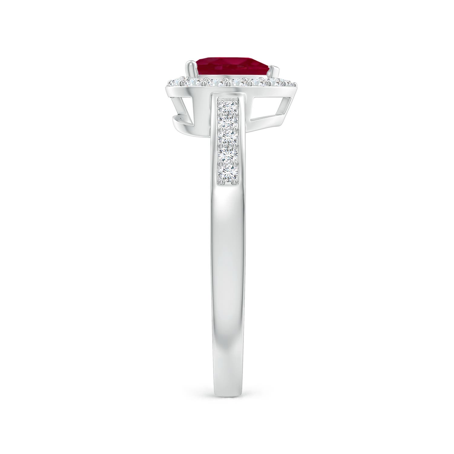 A - Ruby / 1.08 CT / 14 KT White Gold