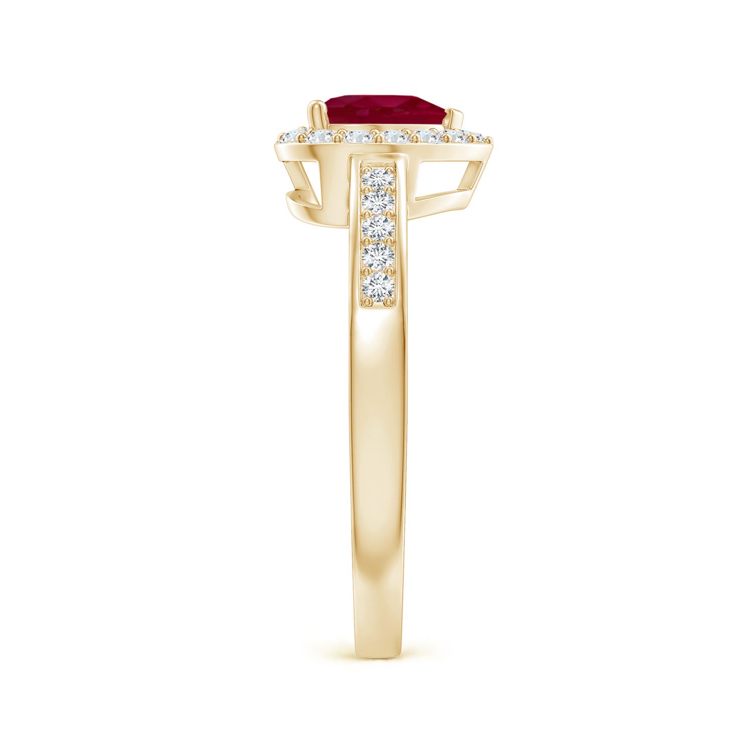 A - Ruby / 1.08 CT / 14 KT Yellow Gold