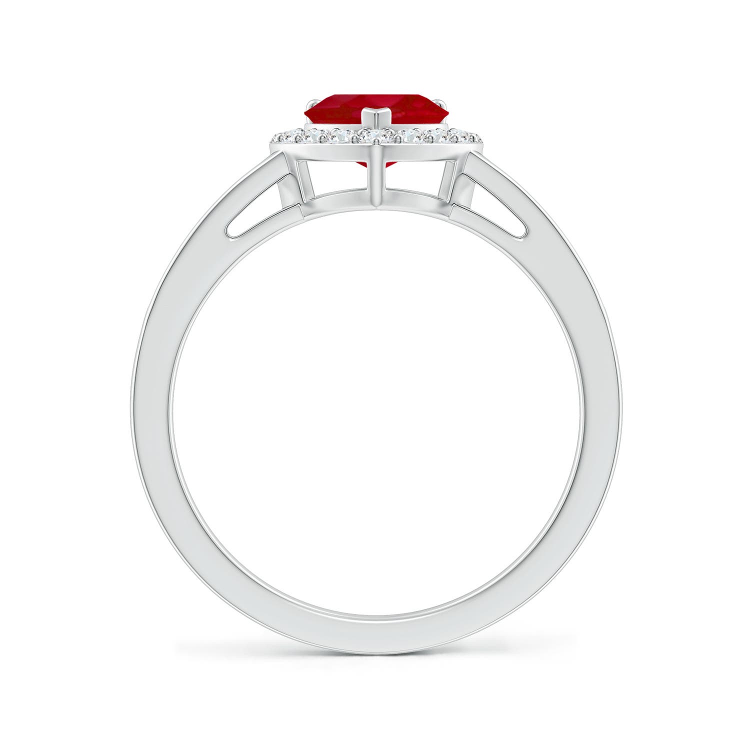 AA - Ruby / 1.08 CT / 14 KT White Gold