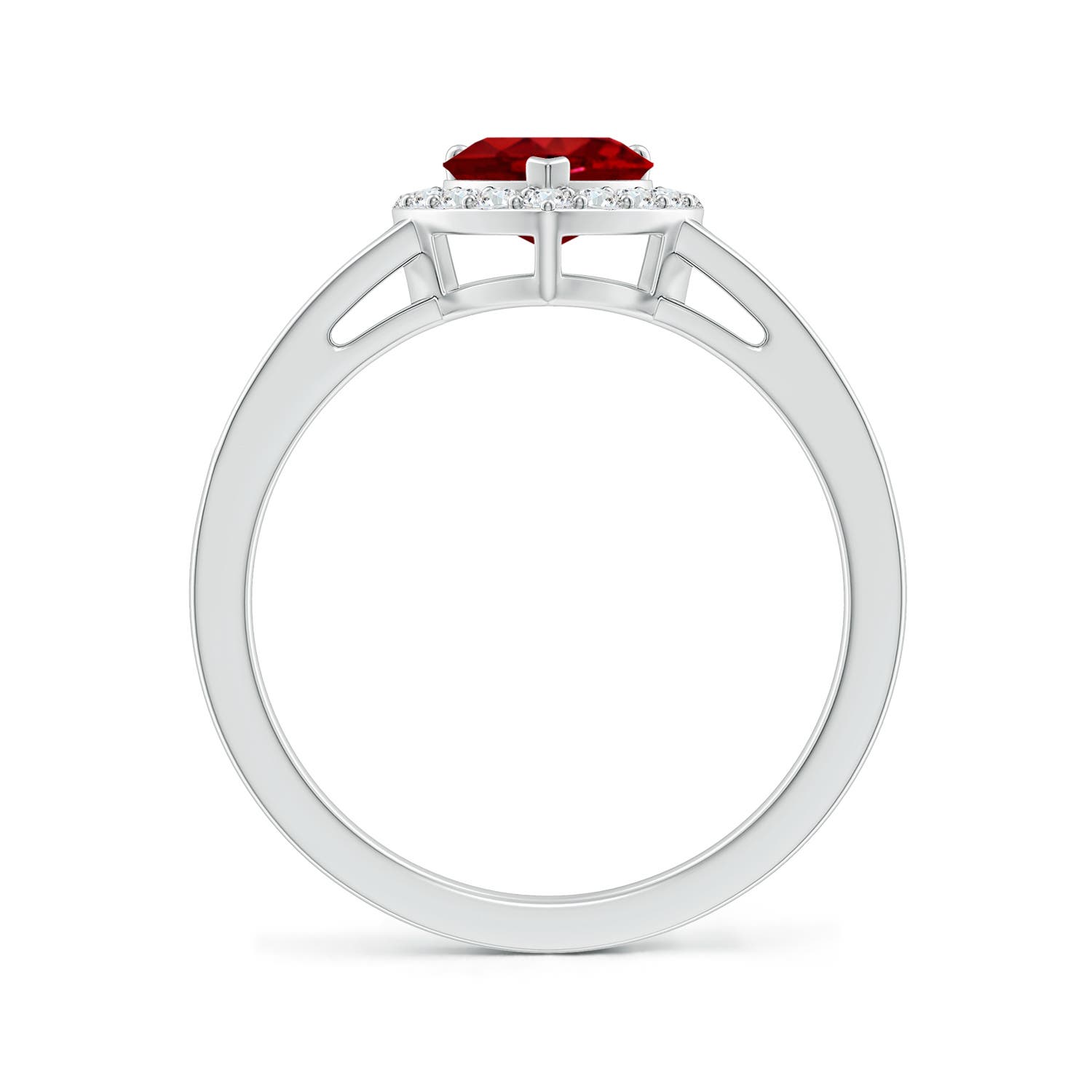 AAAA - Ruby / 1.08 CT / 14 KT White Gold