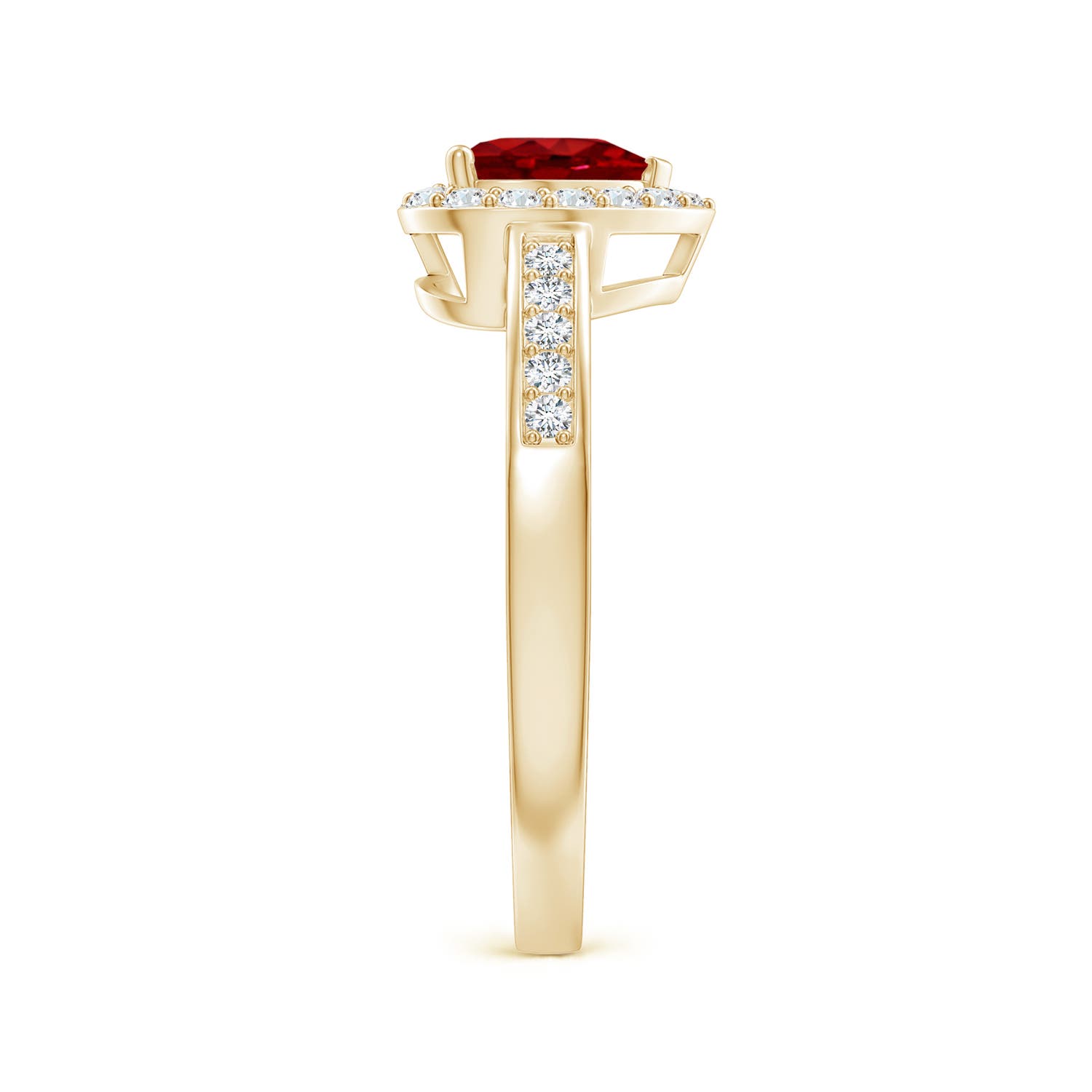 AAAA - Ruby / 1.08 CT / 14 KT Yellow Gold