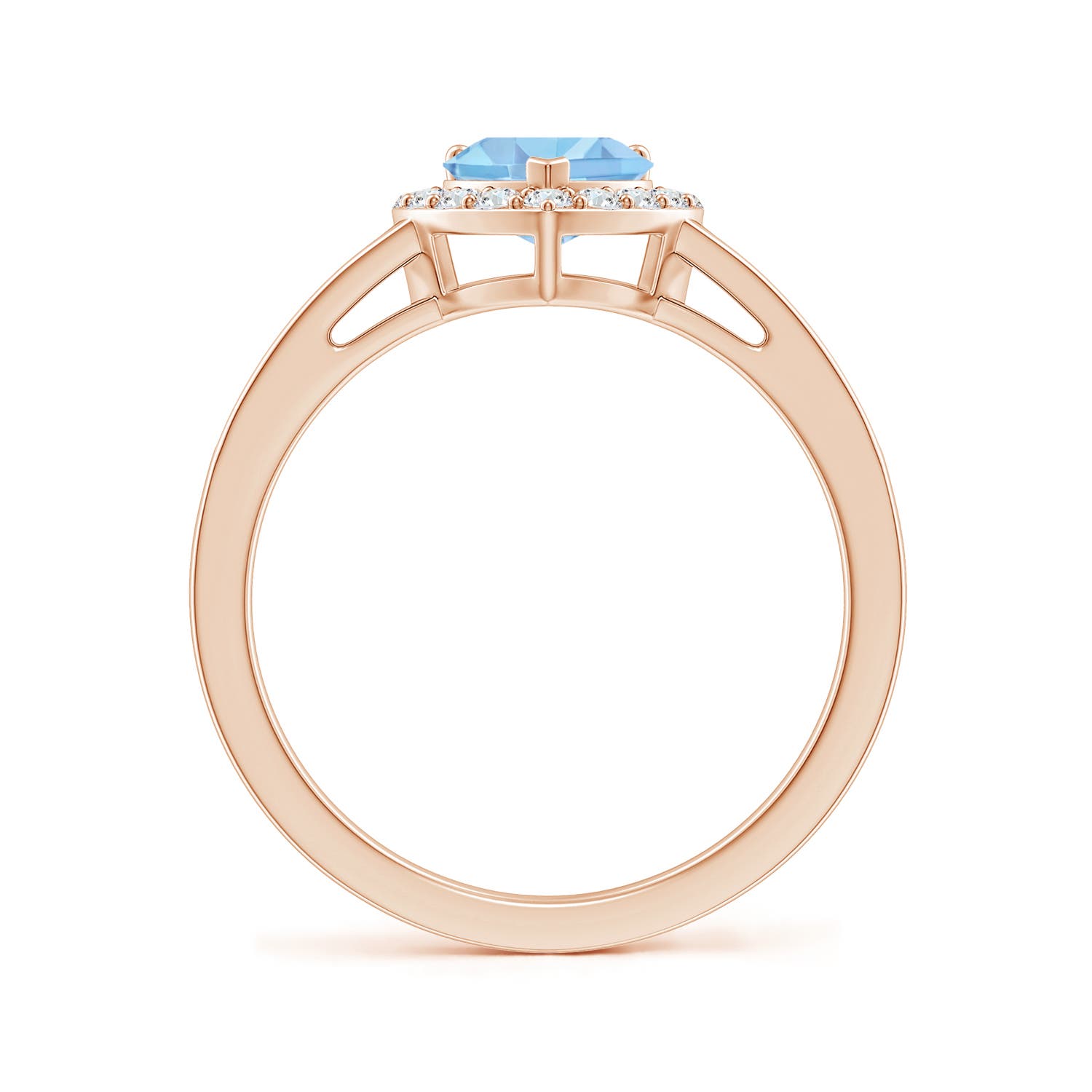 A - Swiss Blue Topaz / 1.2 CT / 14 KT Rose Gold