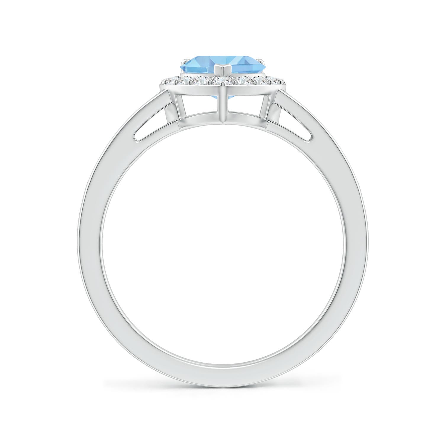 A - Swiss Blue Topaz / 1.2 CT / 14 KT White Gold