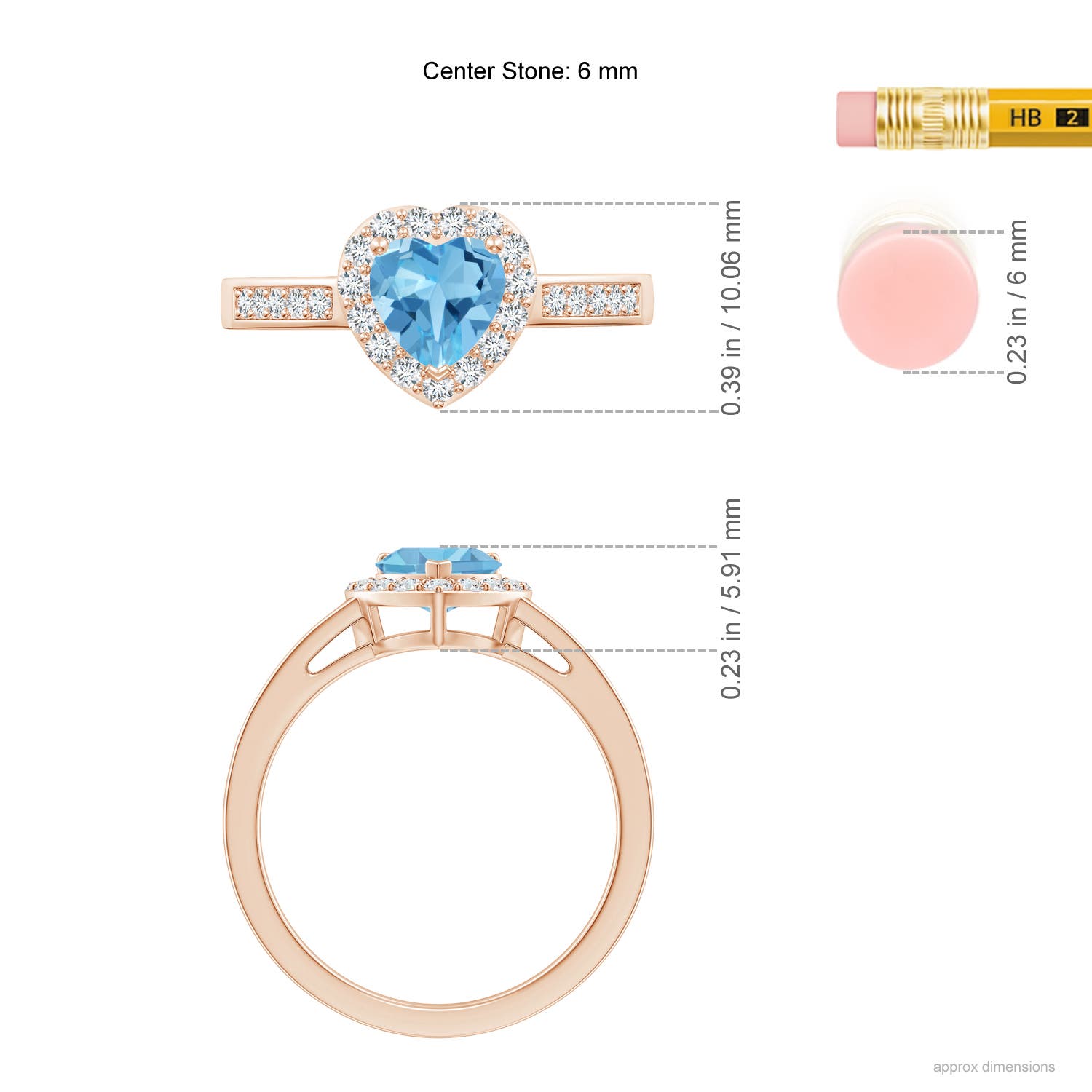 AA - Swiss Blue Topaz / 1.2 CT / 14 KT Rose Gold