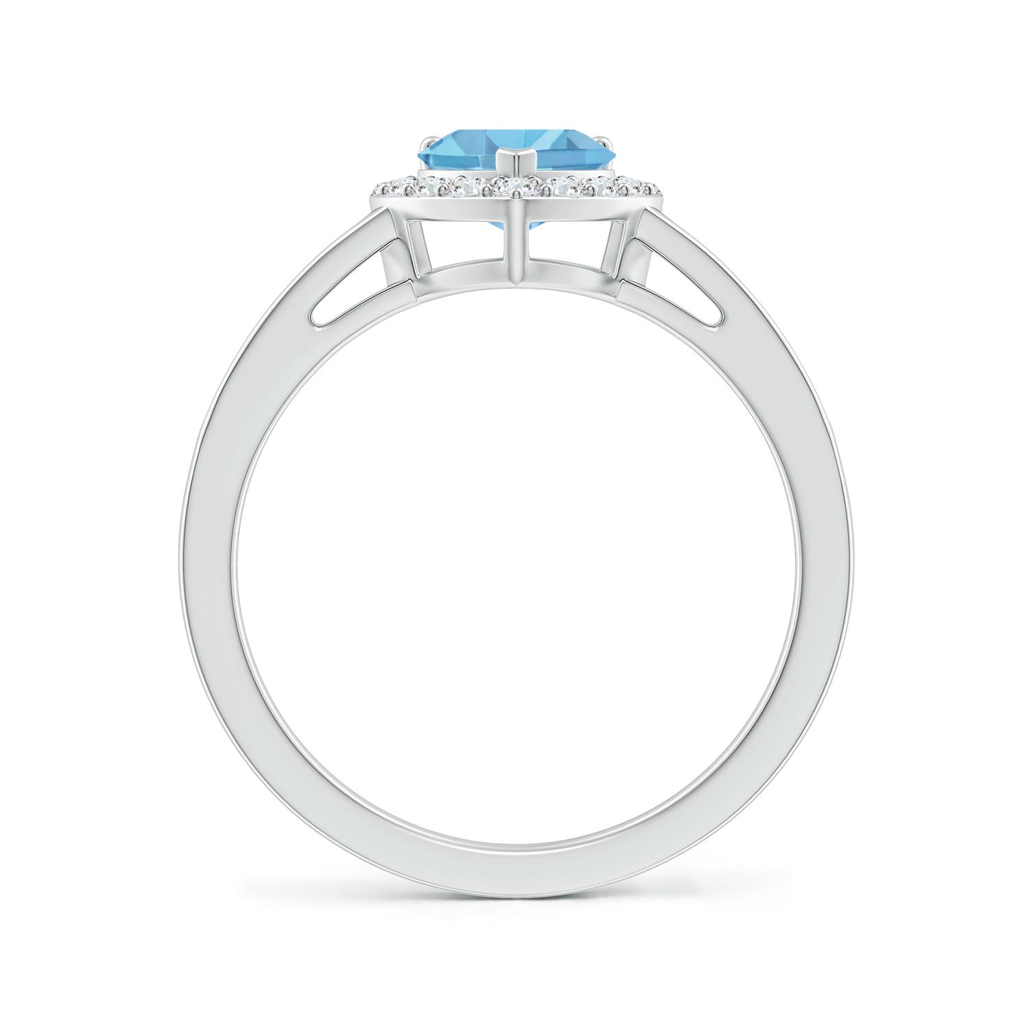 AA - Swiss Blue Topaz / 1.2 CT / 14 KT White Gold