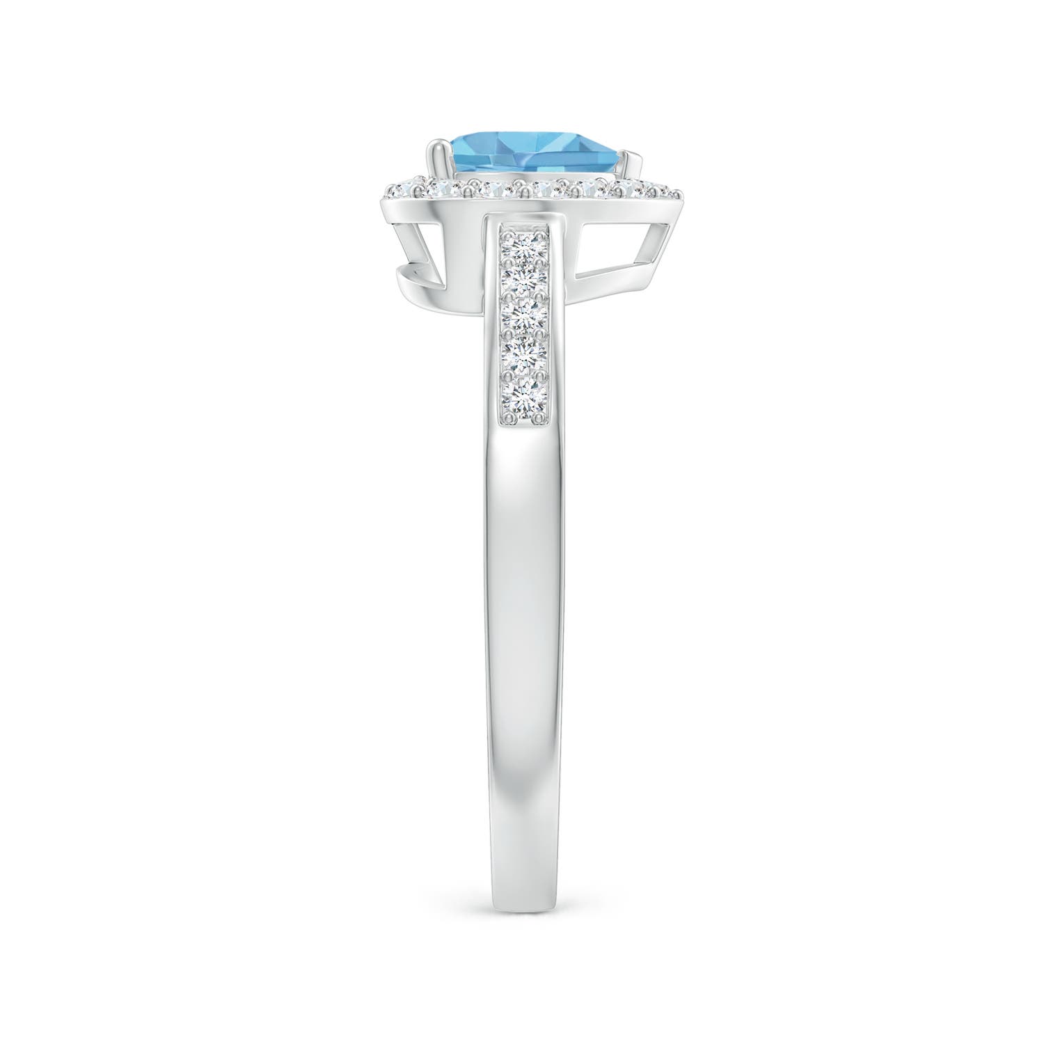 AA - Swiss Blue Topaz / 1.2 CT / 14 KT White Gold