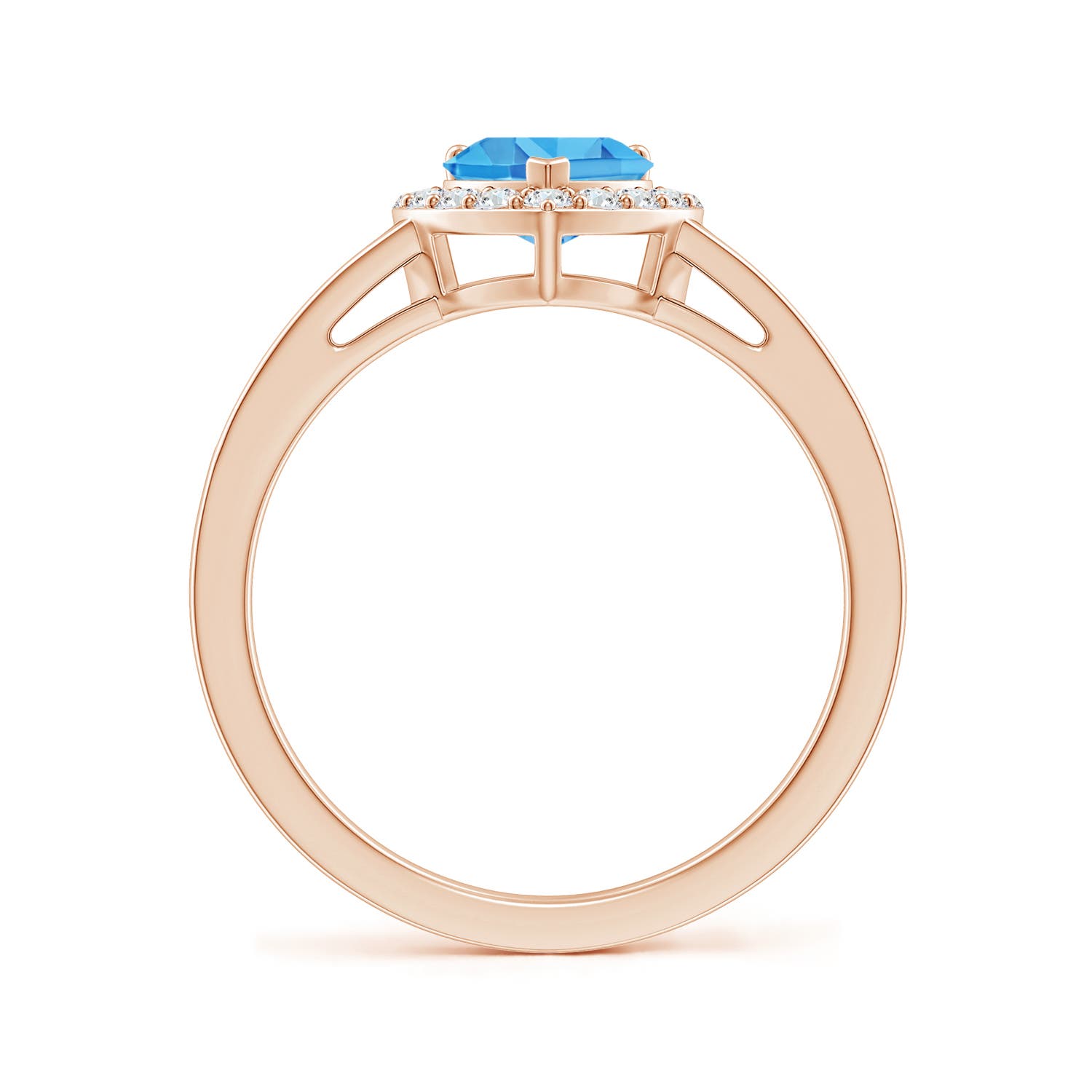 AAA - Swiss Blue Topaz / 1.2 CT / 14 KT Rose Gold