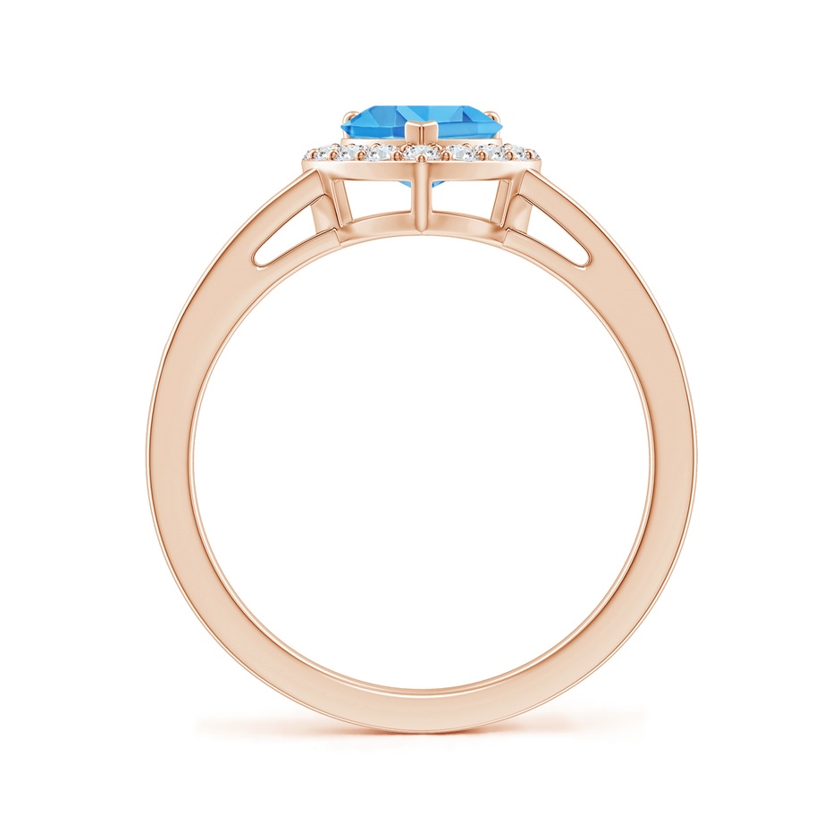 6mm AAA Heart-Shaped Swiss Blue Topaz Halo Ring with Diamond Accents in Rose Gold side-1