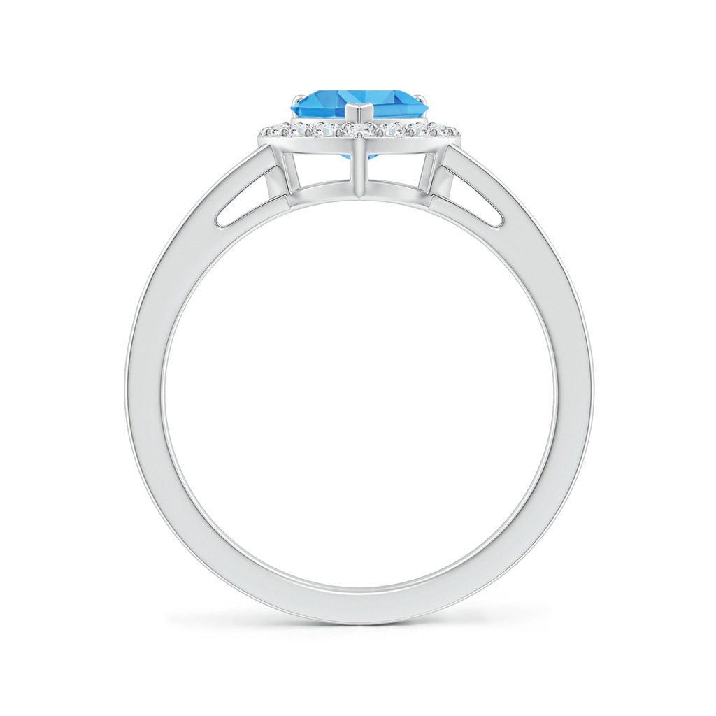 6mm AAA Heart-Shaped Swiss Blue Topaz Halo Ring with Diamond Accents in White Gold Side-1