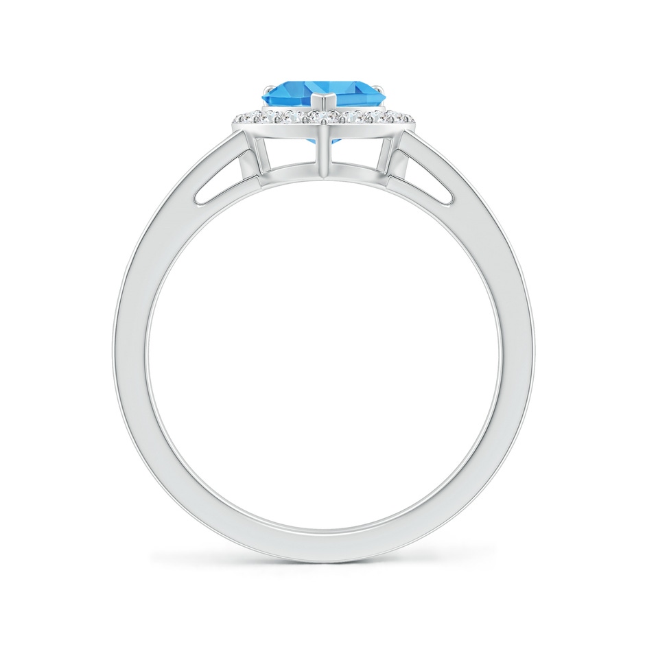 6mm AAA Heart-Shaped Swiss Blue Topaz Halo Ring with Diamond Accents in White Gold side-1