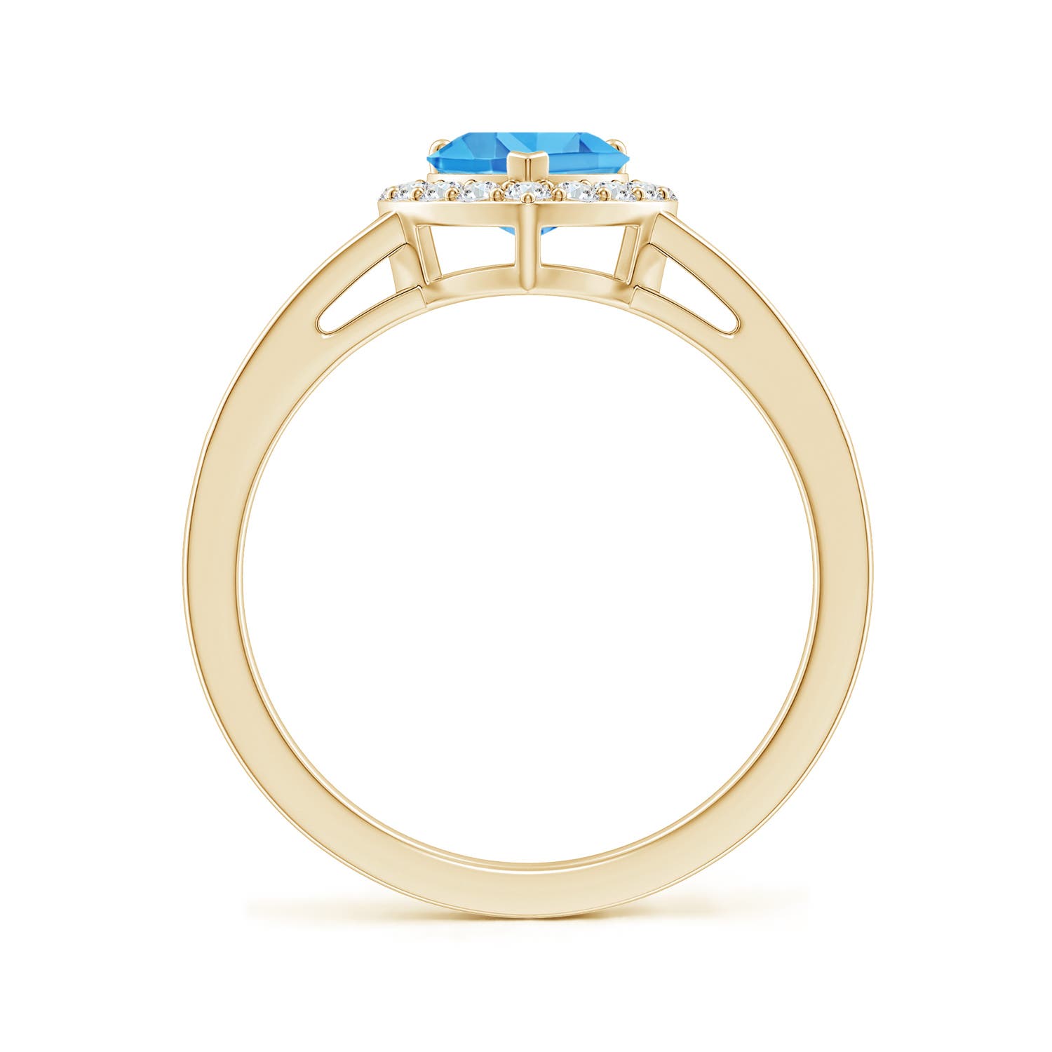 AAA - Swiss Blue Topaz / 1.2 CT / 14 KT Yellow Gold