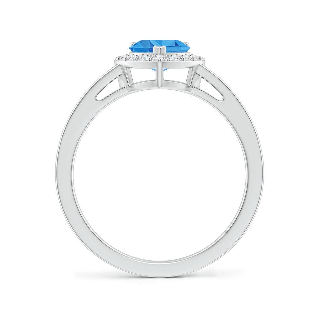 6mm AAAA Heart-Shaped Swiss Blue Topaz Halo Ring with Diamond Accents in P950 Platinum - side_1