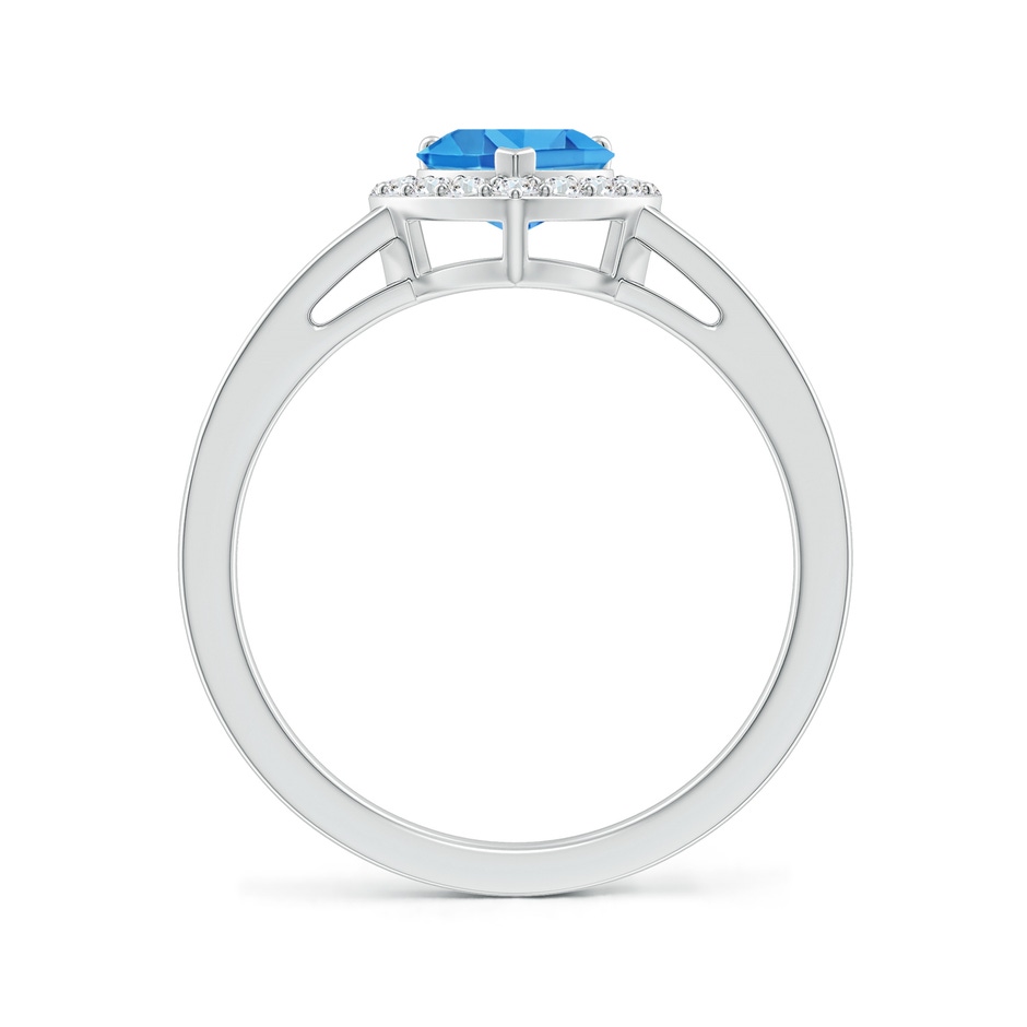 6mm AAAA Heart-Shaped Swiss Blue Topaz Halo Ring with Diamond Accents in P950 Platinum side-1