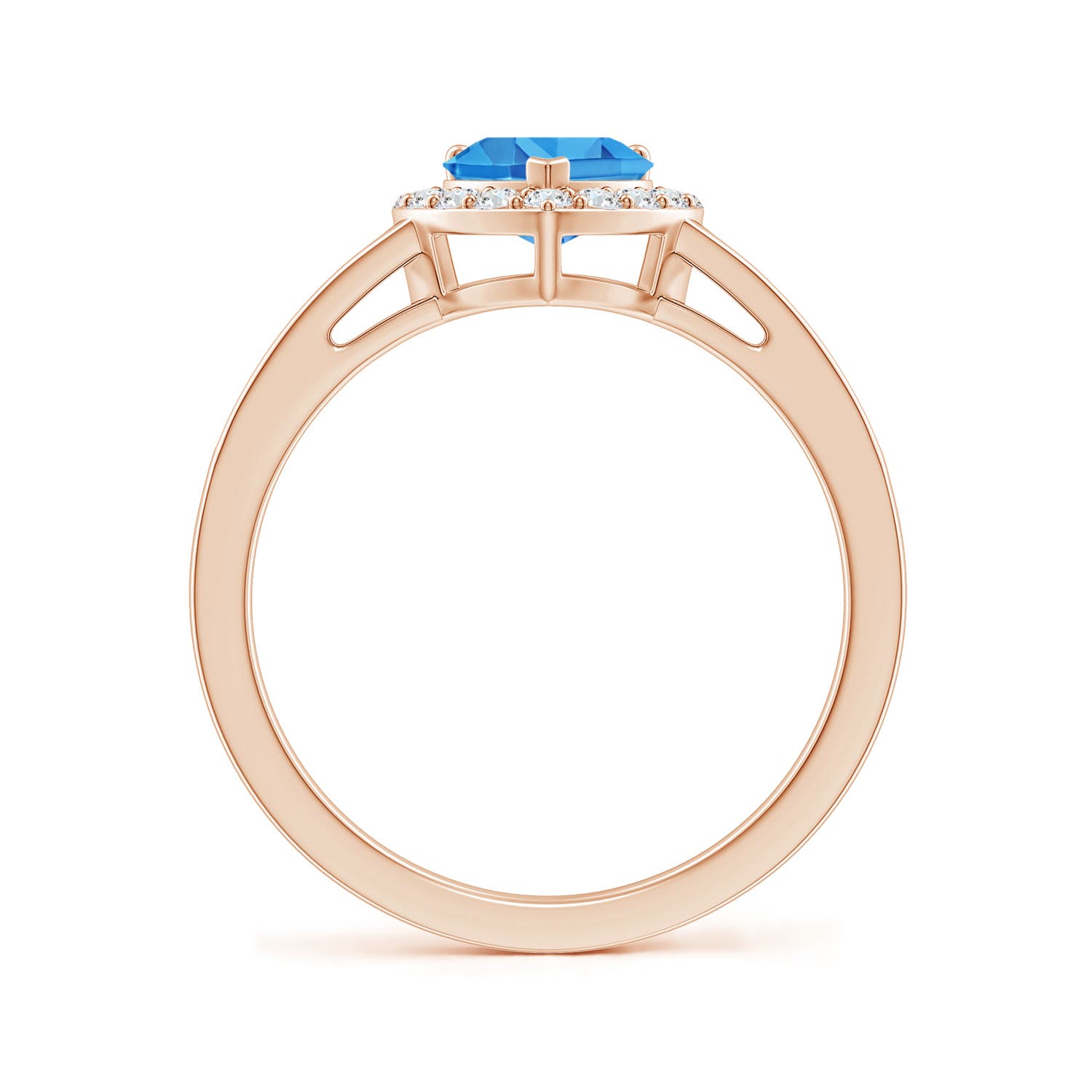 AAAA - Swiss Blue Topaz / 1.2 CT / 14 KT Rose Gold