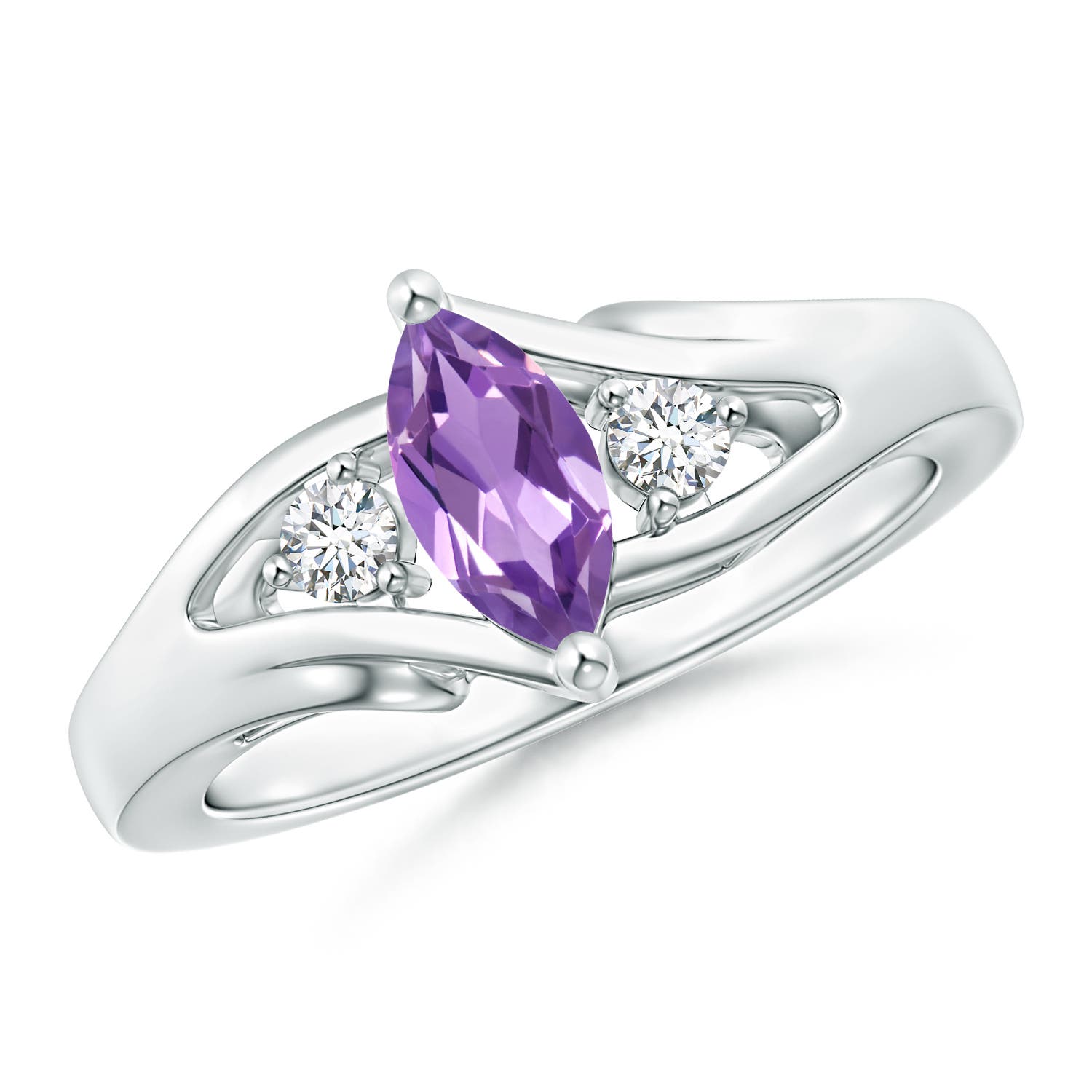A - Amethyst / 0.64 CT / 14 KT White Gold
