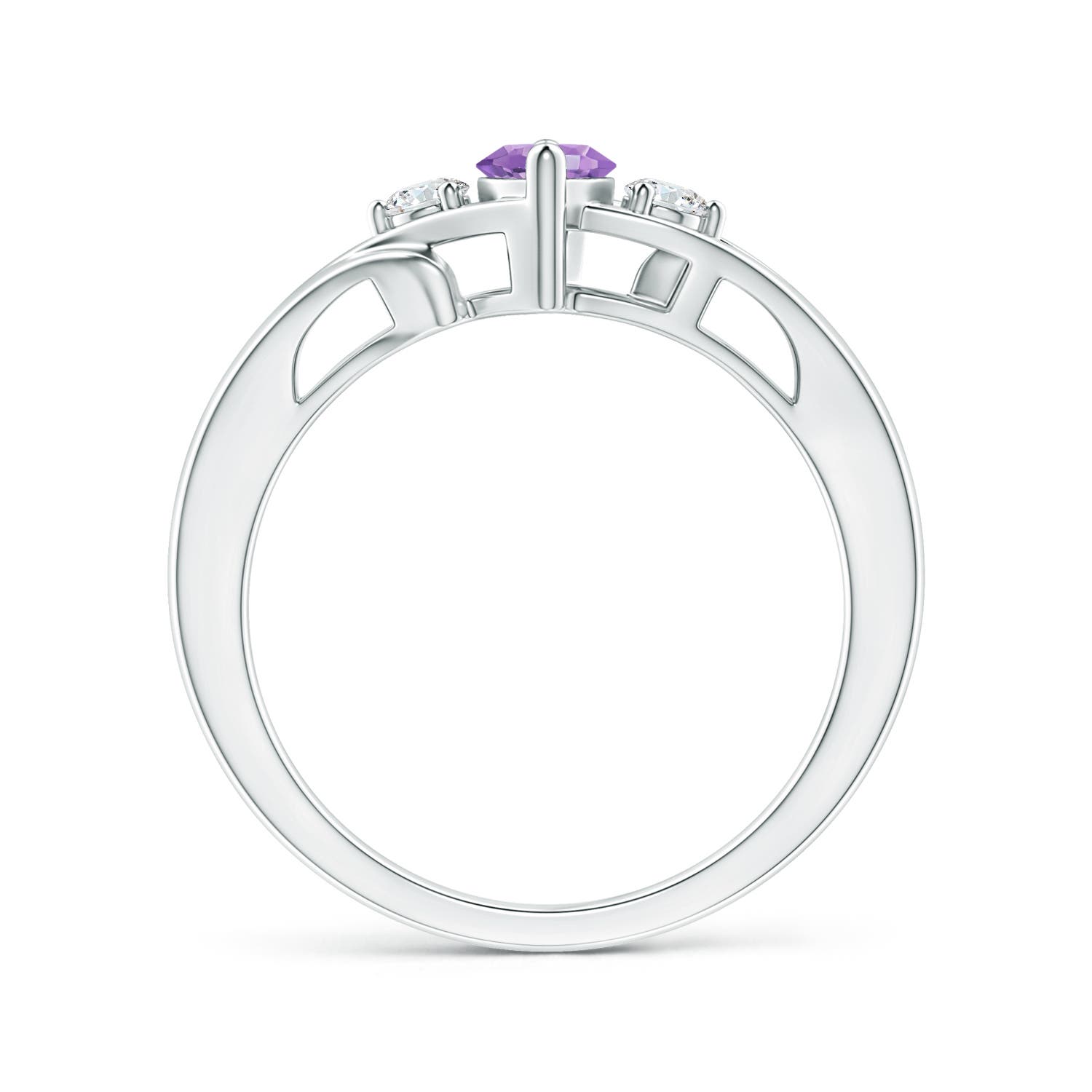 A - Amethyst / 0.64 CT / 14 KT White Gold