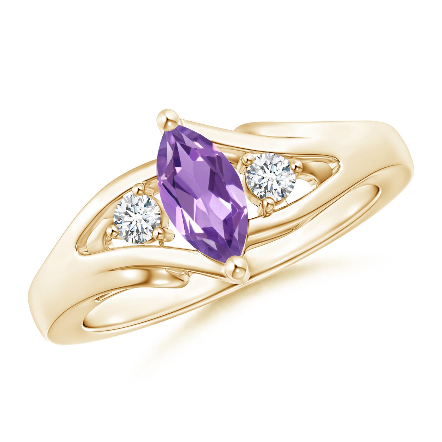 A - Amethyst / 0.64 CT / 14 KT Yellow Gold