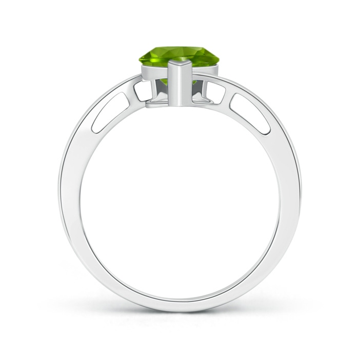 13.09x9.88x5.95mm AAAA GIA Certified Solitaire Pear-Shaped Peridot Bypass Ring in White Gold Side 199
