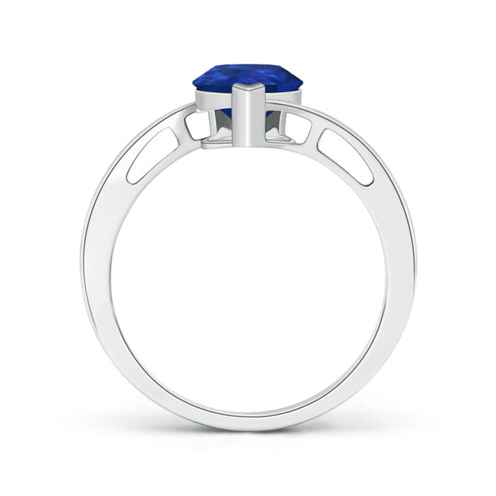 AAA - Blue Sapphire / 1.75 CT / 14 KT White Gold