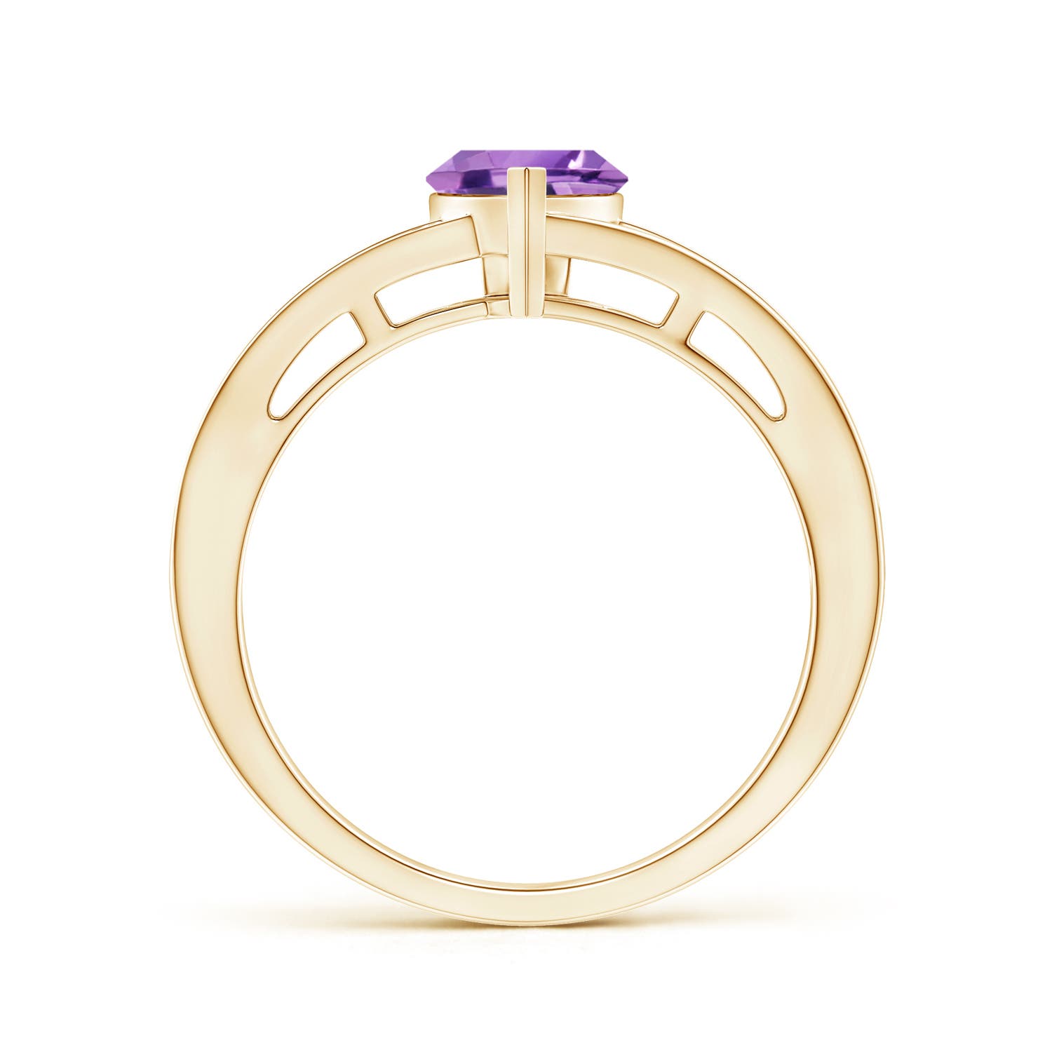 A - Amethyst / 0.8 CT / 14 KT Yellow Gold