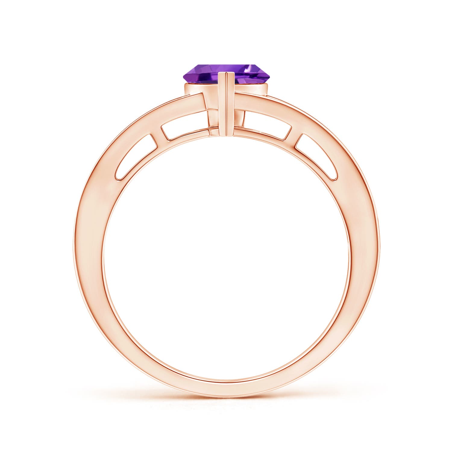 AAA - Amethyst / 0.8 CT / 14 KT Rose Gold