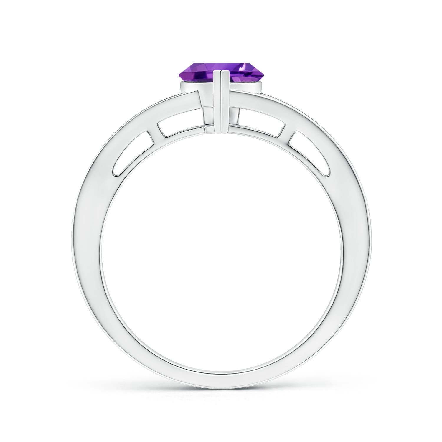 AAA - Amethyst / 0.8 CT / 14 KT White Gold