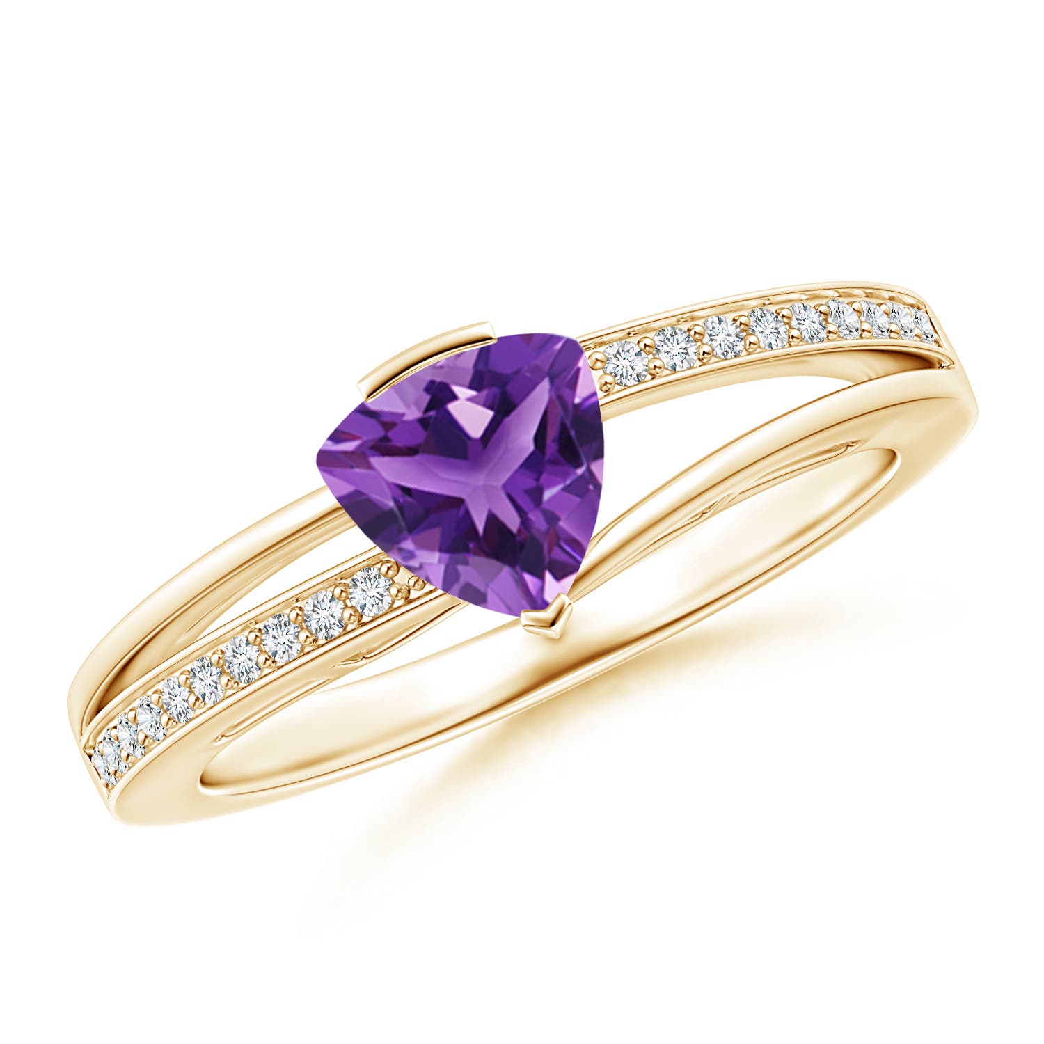 AAA - Amethyst / 0.8 CT / 14 KT Yellow Gold