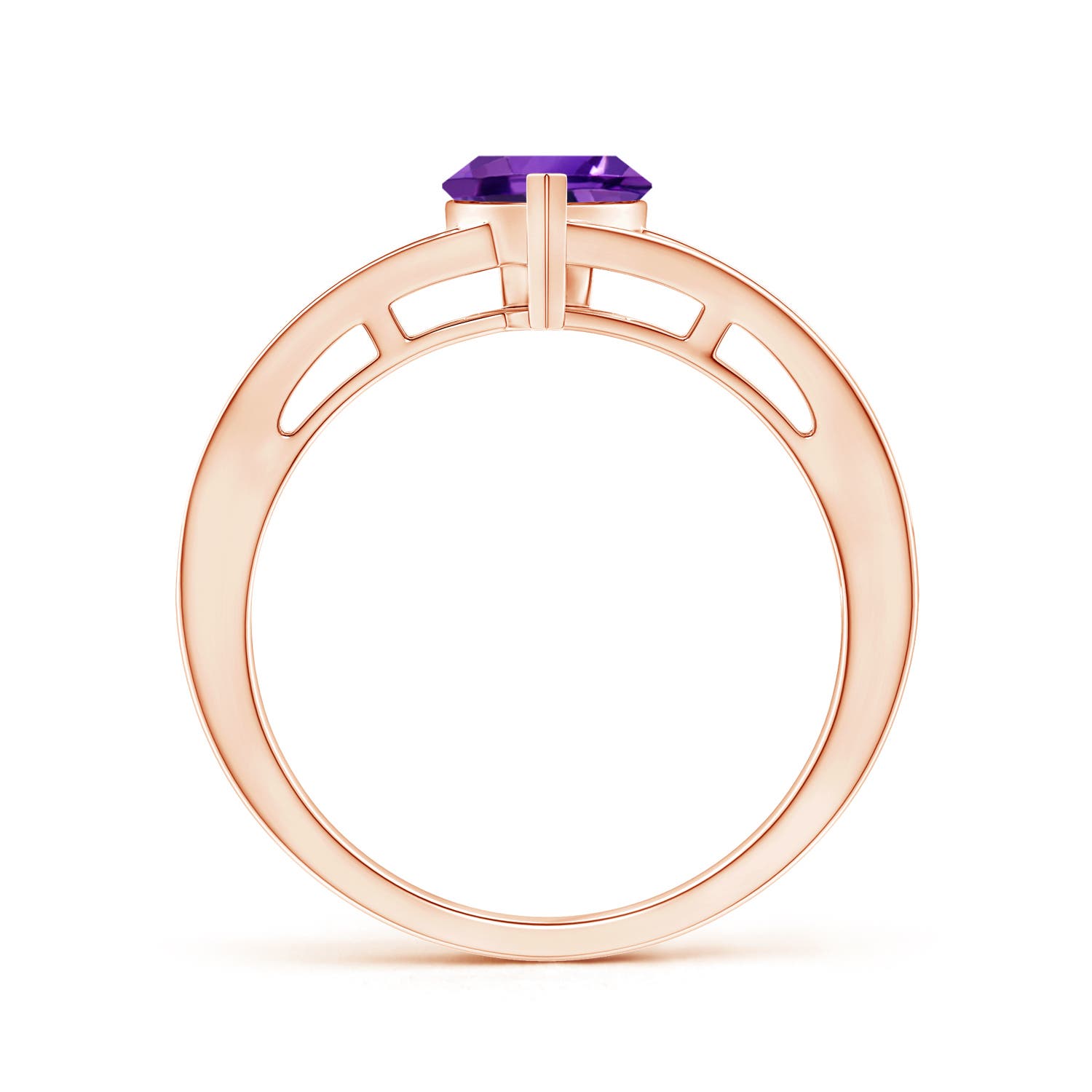 AAAA - Amethyst / 0.8 CT / 14 KT Rose Gold