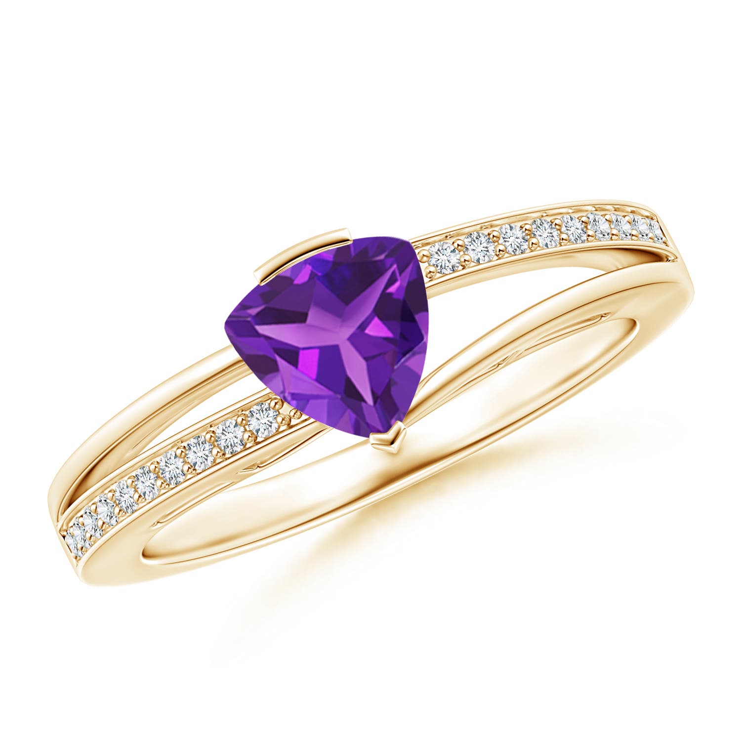 AAAA - Amethyst / 0.8 CT / 14 KT Yellow Gold