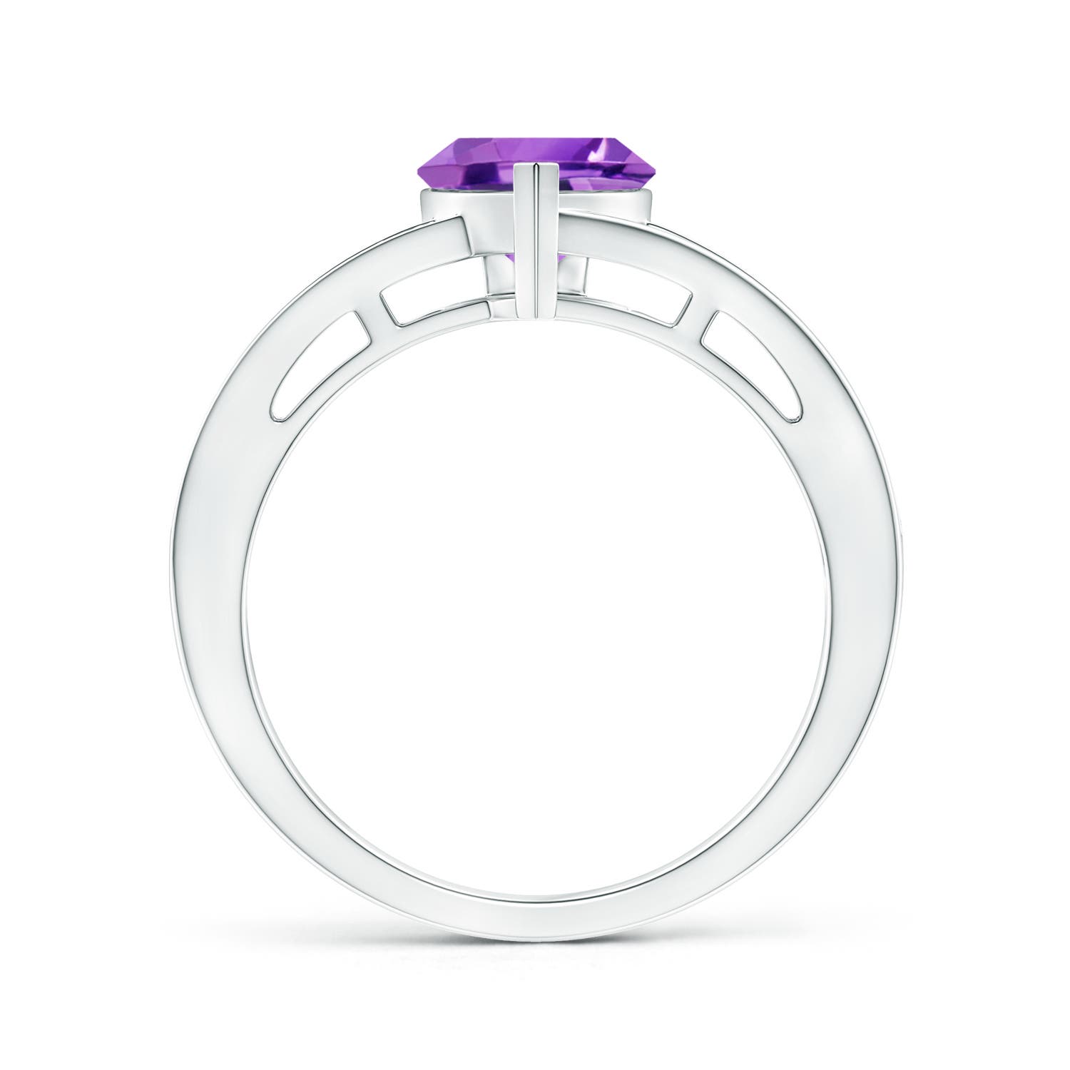 AA - Amethyst / 1.2 CT / 14 KT White Gold