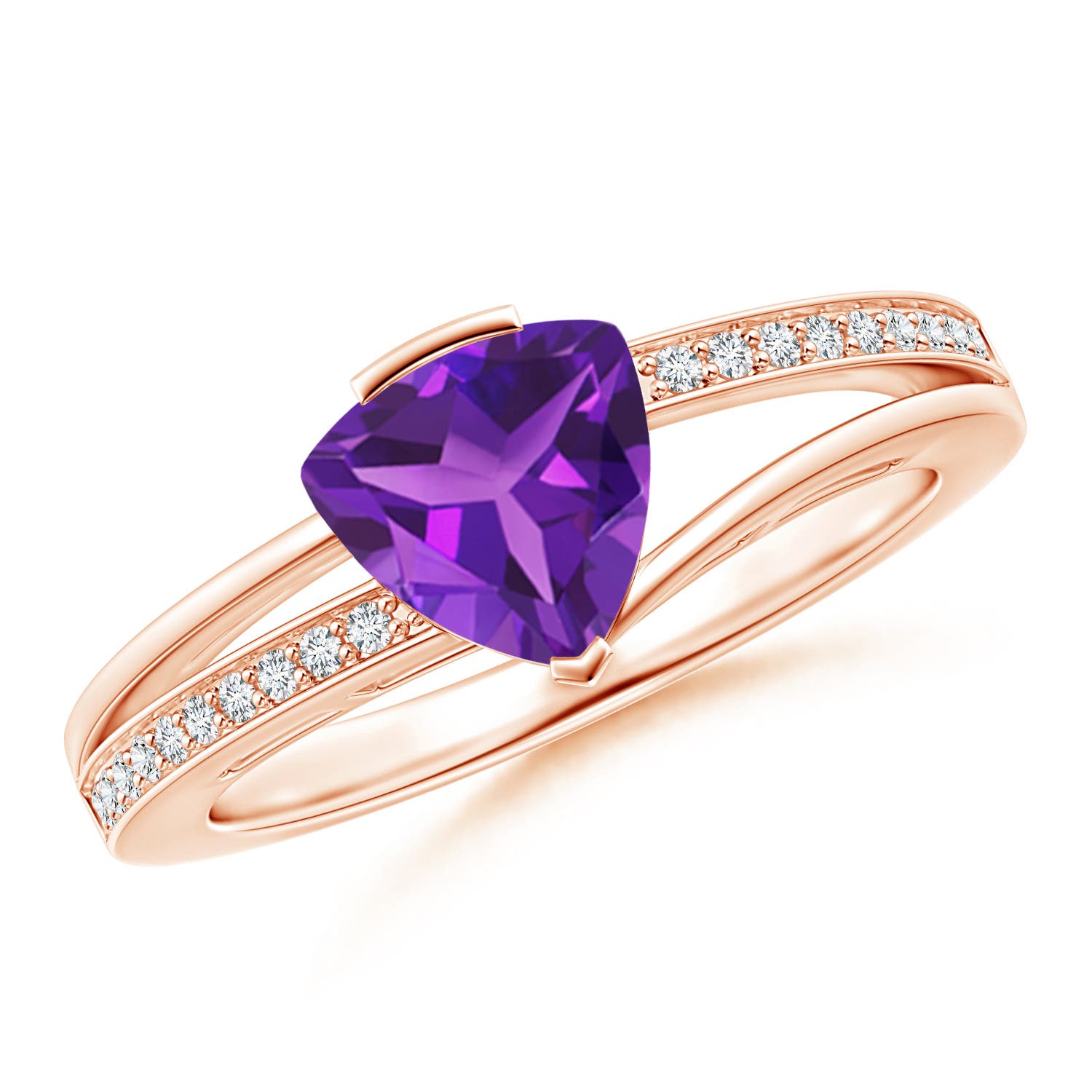 AAAA - Amethyst / 1.2 CT / 14 KT Rose Gold