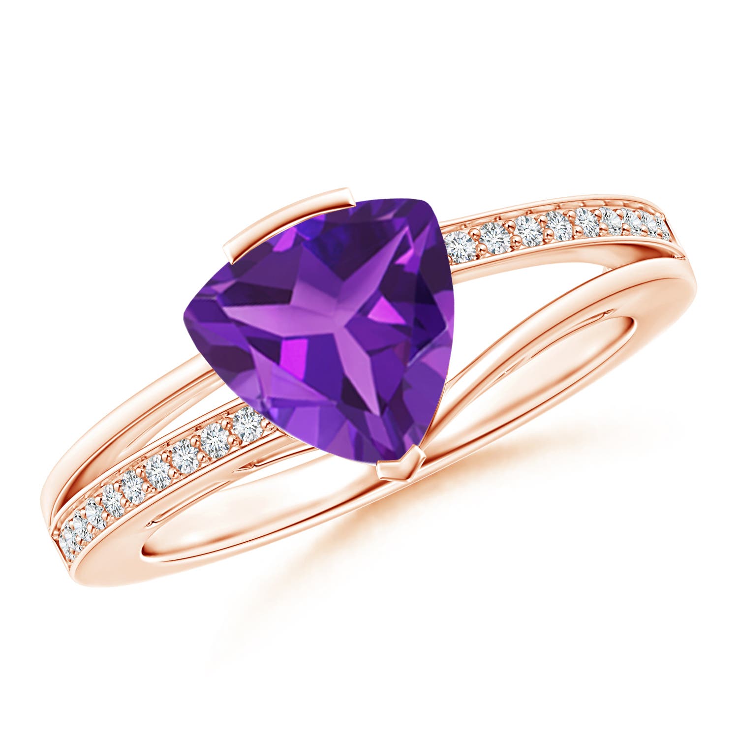 AAAA - Amethyst / 1.7 CT / 14 KT Rose Gold