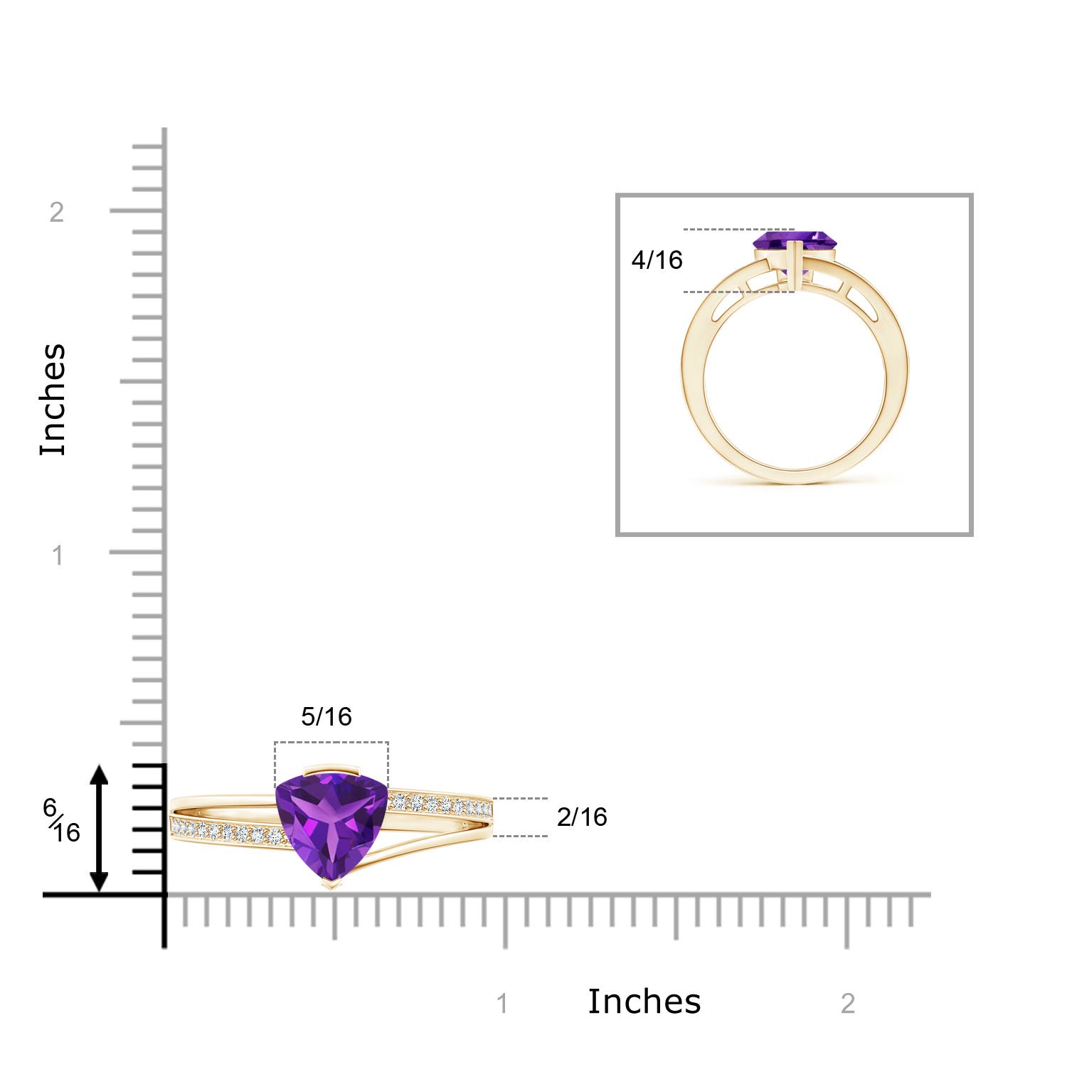 AAAA - Amethyst / 1.7 CT / 14 KT Yellow Gold