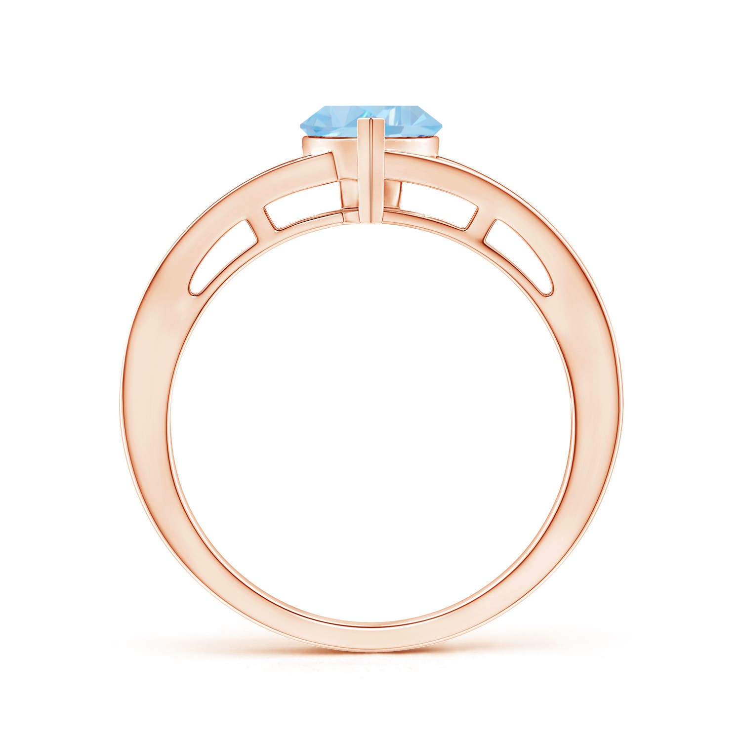 AAA - Aquamarine / 0.7 CT / 14 KT Rose Gold