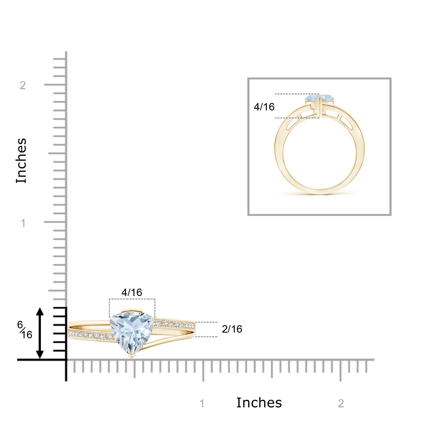 A - Aquamarine / 1.1 CT / 14 KT Yellow Gold