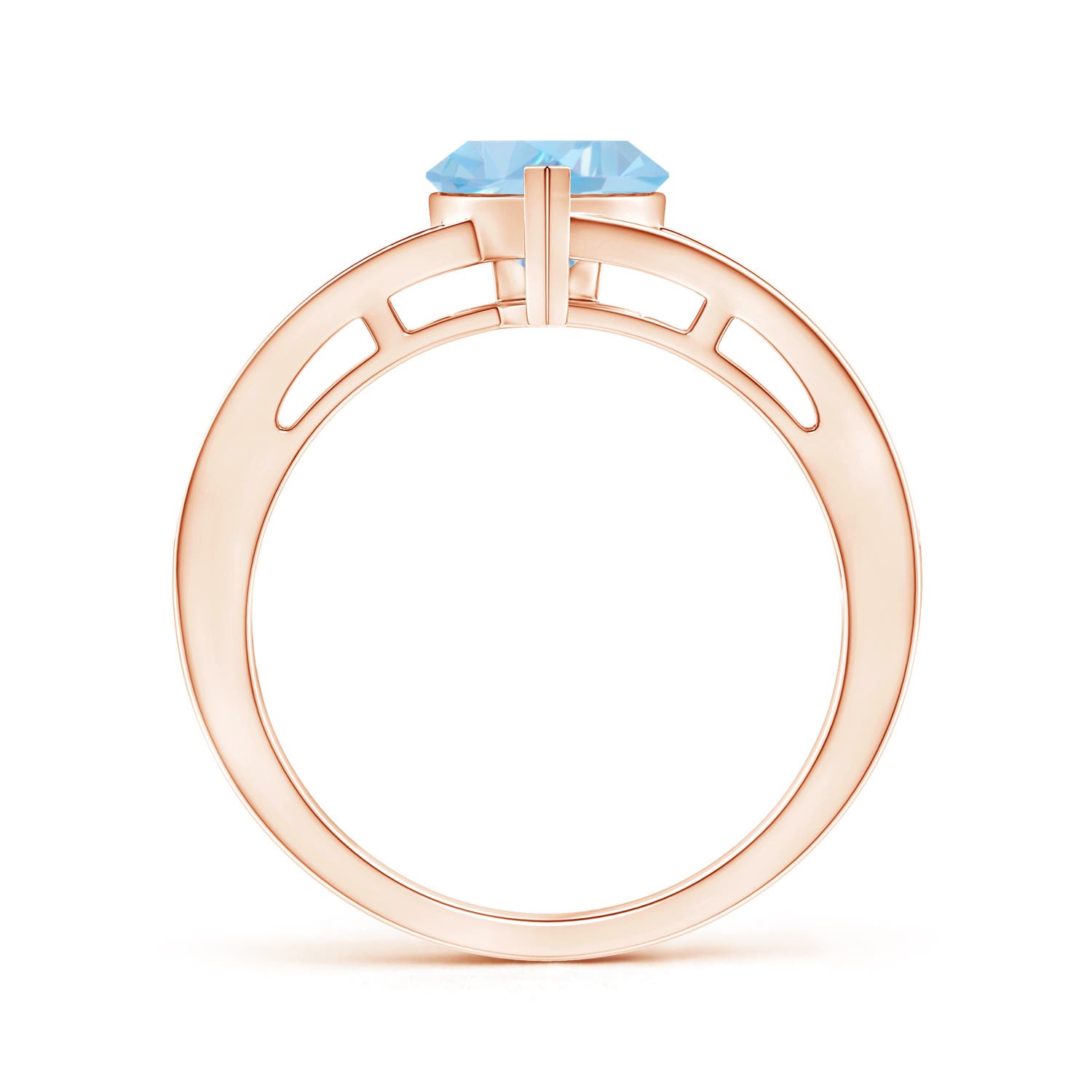 AAA - Aquamarine / 1.1 CT / 14 KT Rose Gold