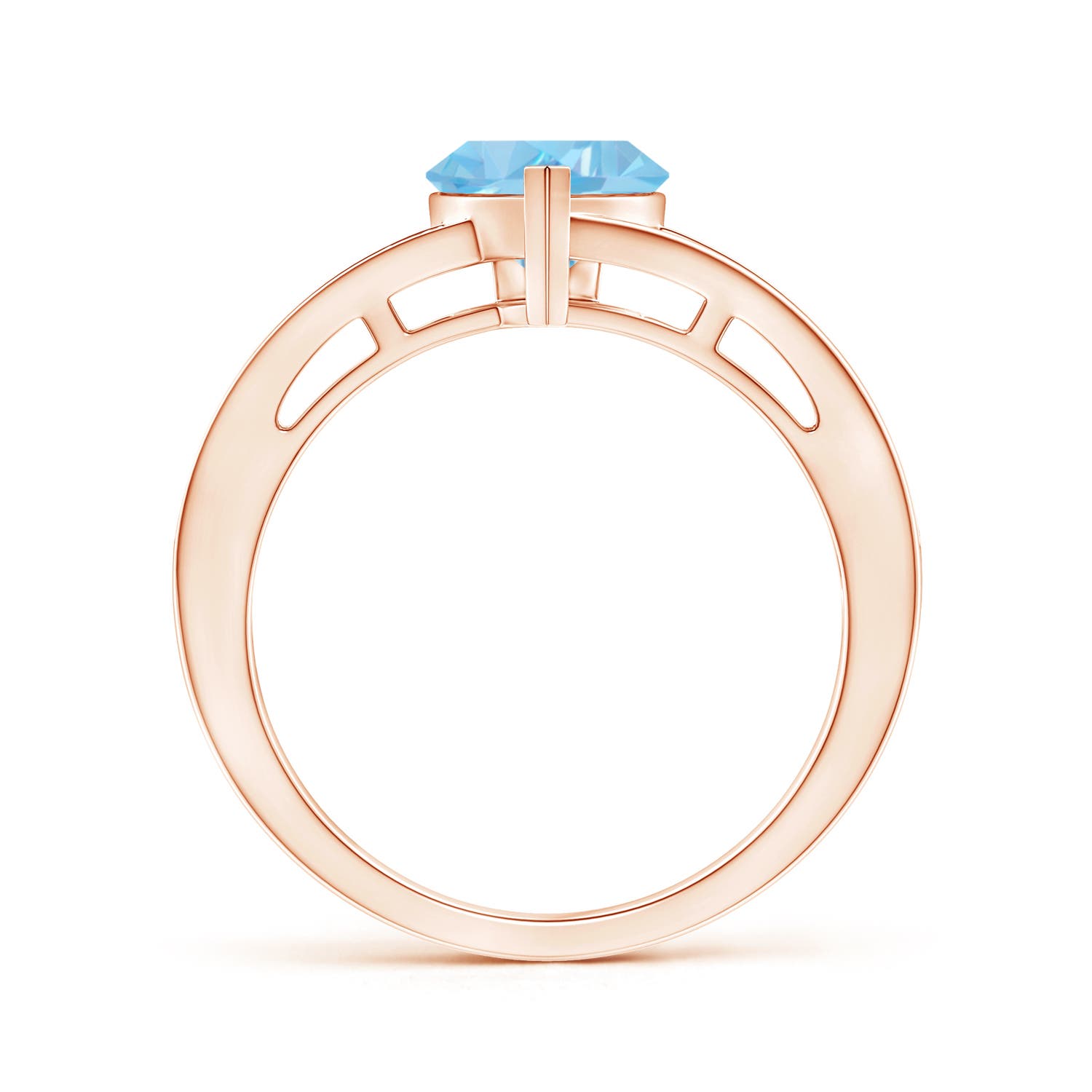 AAAA - Aquamarine / 1.1 CT / 14 KT Rose Gold