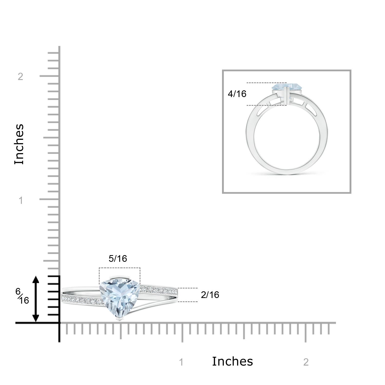 A - Aquamarine / 1.5 CT / 14 KT White Gold