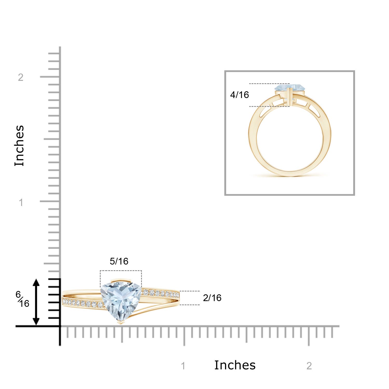 A - Aquamarine / 1.5 CT / 14 KT Yellow Gold