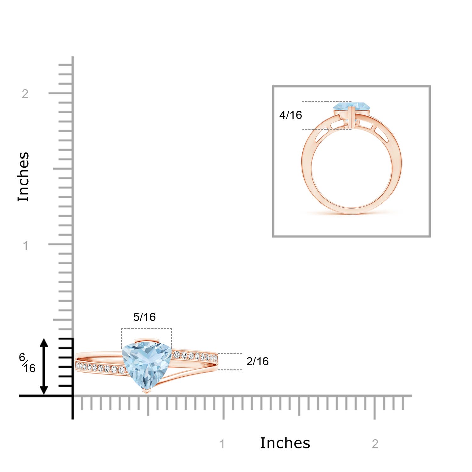 AA - Aquamarine / 1.5 CT / 14 KT Rose Gold