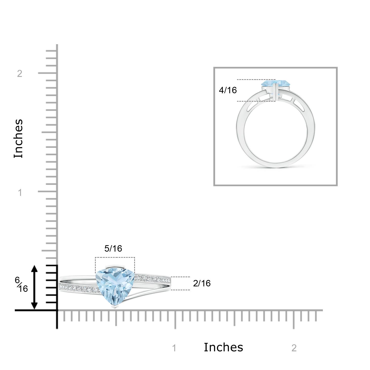 AA - Aquamarine / 1.5 CT / 14 KT White Gold