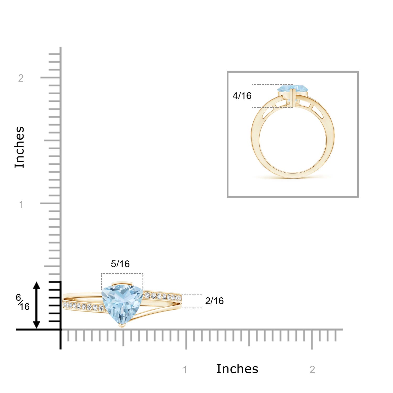 AA - Aquamarine / 1.5 CT / 14 KT Yellow Gold