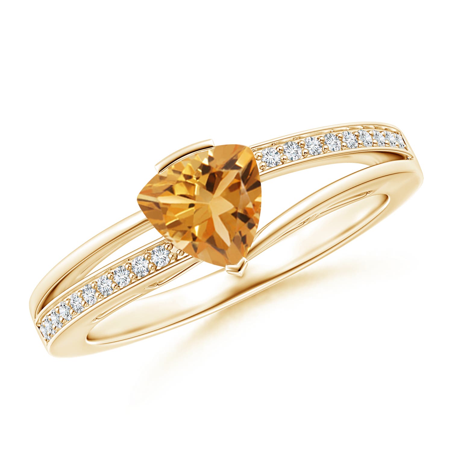 A - Citrine / 0.7 CT / 14 KT Yellow Gold