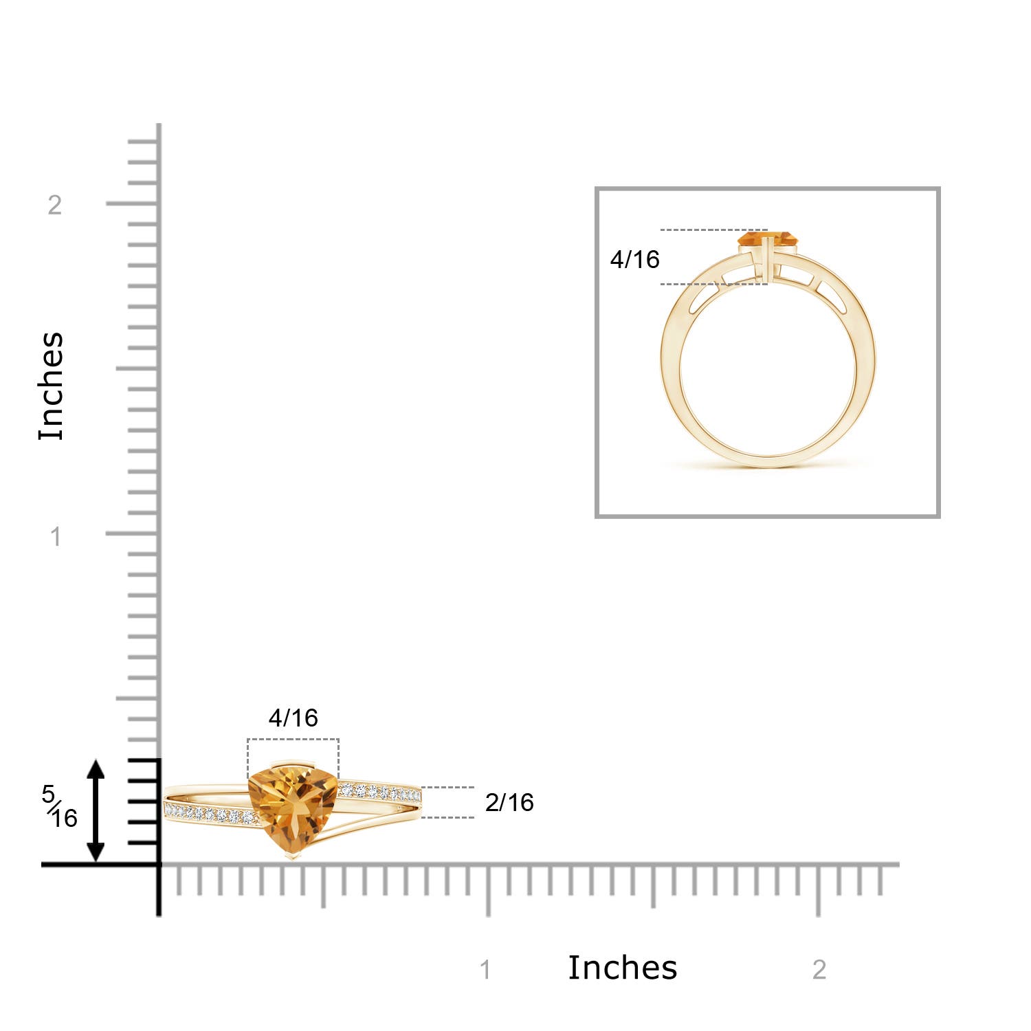 A - Citrine / 0.7 CT / 14 KT Yellow Gold