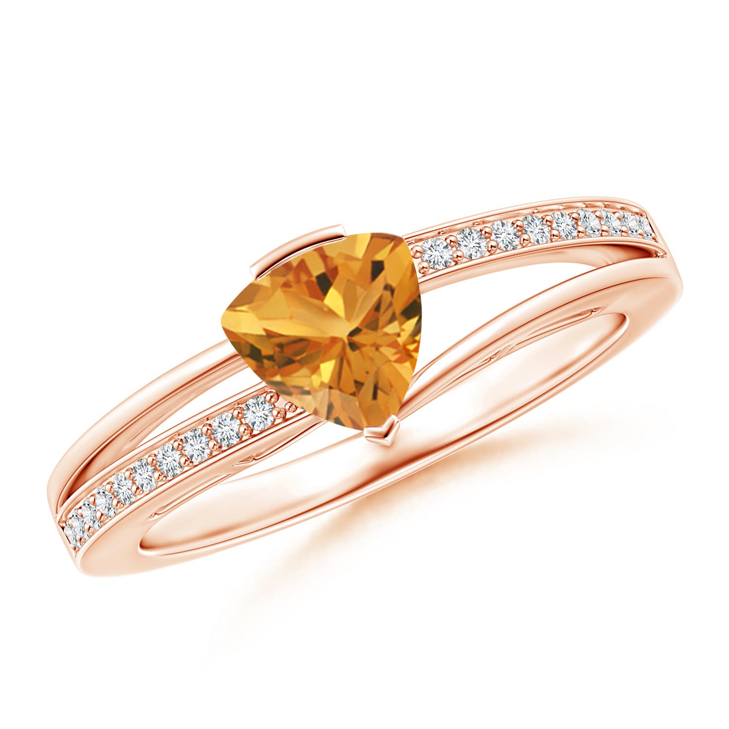 AA - Citrine / 0.7 CT / 14 KT Rose Gold