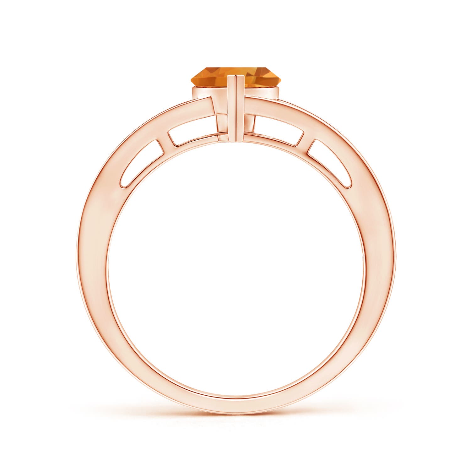 AA - Citrine / 0.7 CT / 14 KT Rose Gold